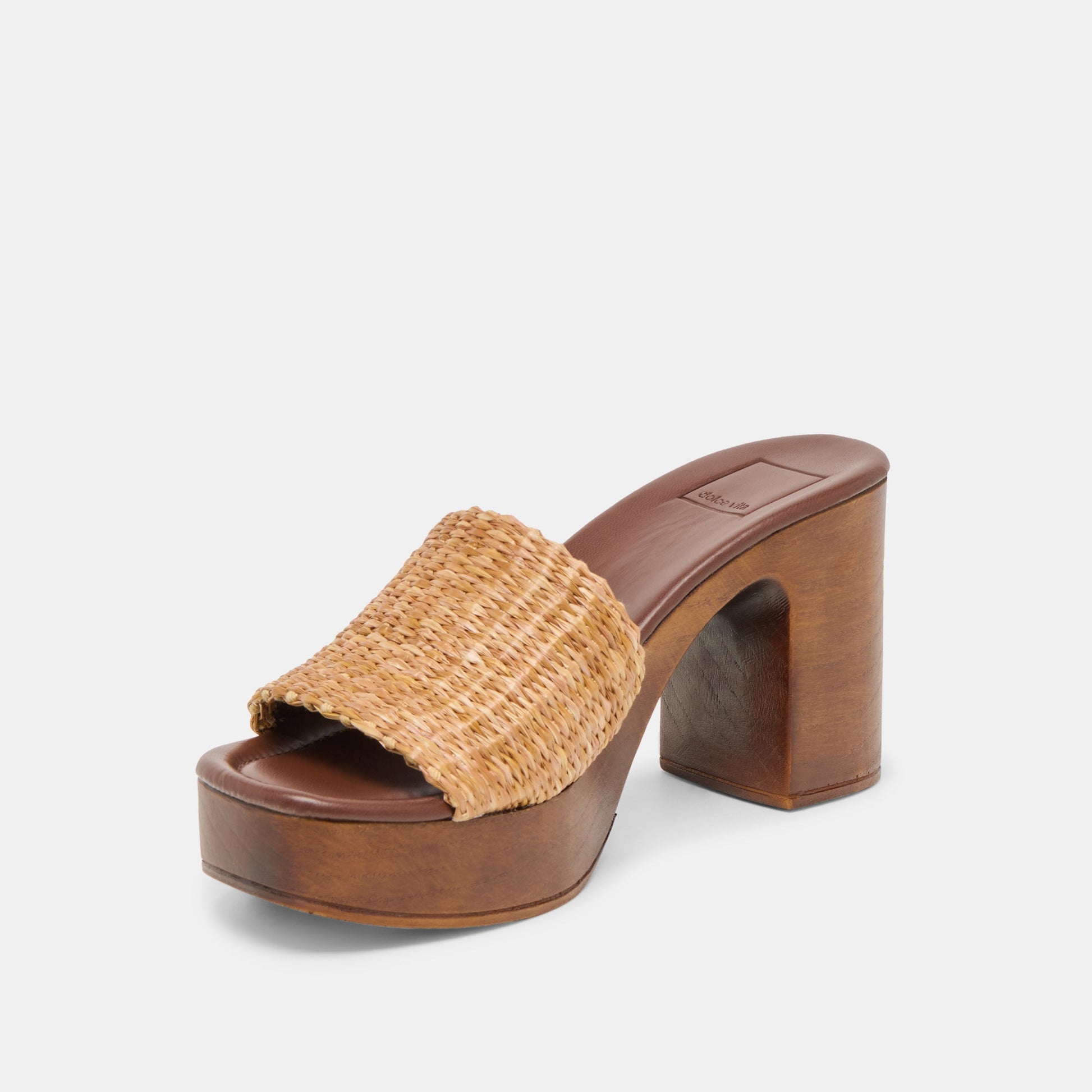 Dolce Vita Celest Natural Raffia Heels
