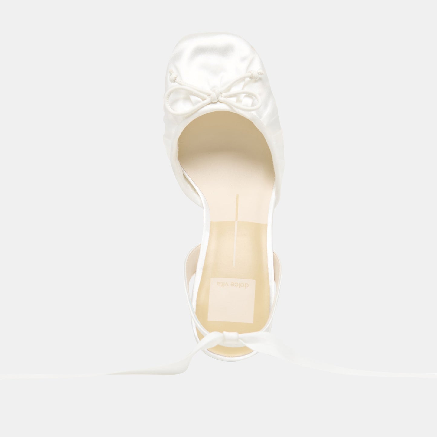 Dolce Vita Tisha True White Satin Heels