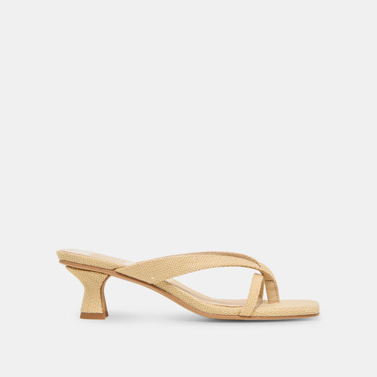 Dolce Vita Brevel Natural Raffia Heels