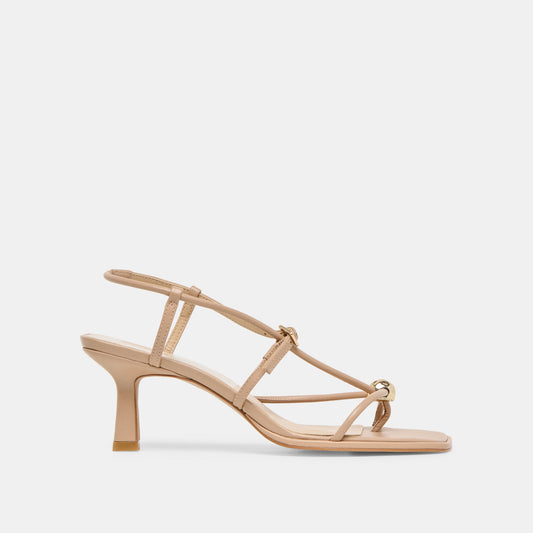 Dolce Vita Manji Wide Light Tan Leather Heels