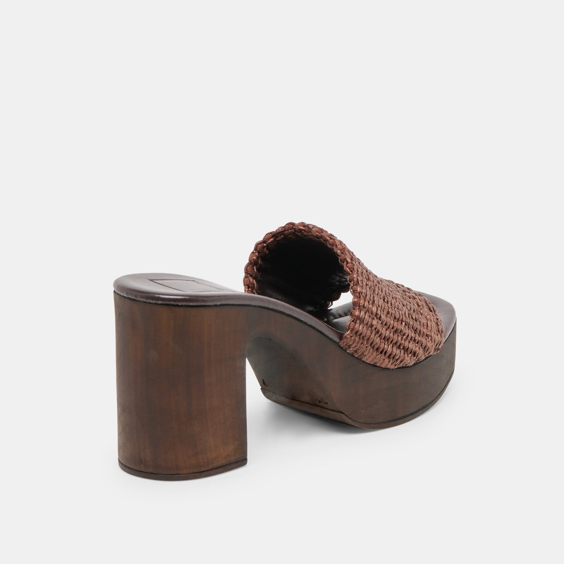 Dolce Vita Celest Chocolate Raffia Heels