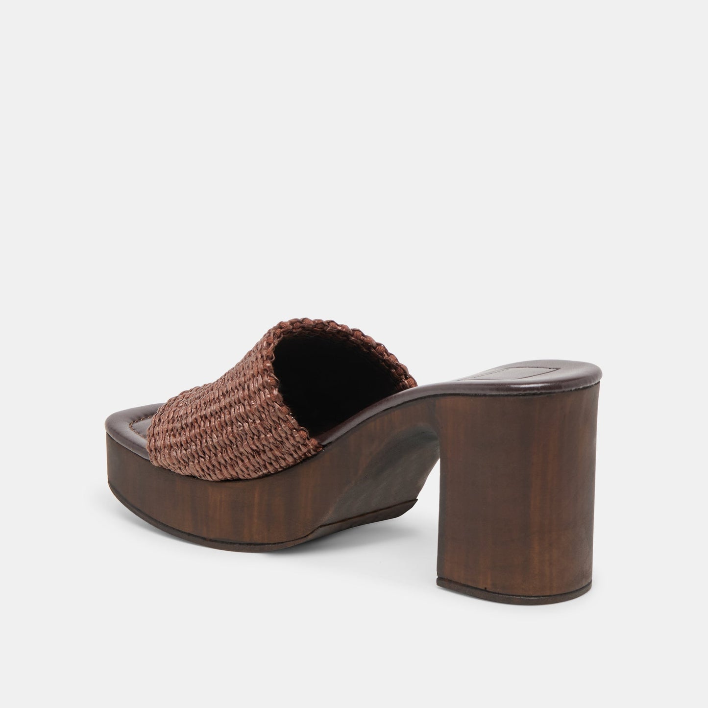 Dolce Vita Celest Chocolate Raffia Heels