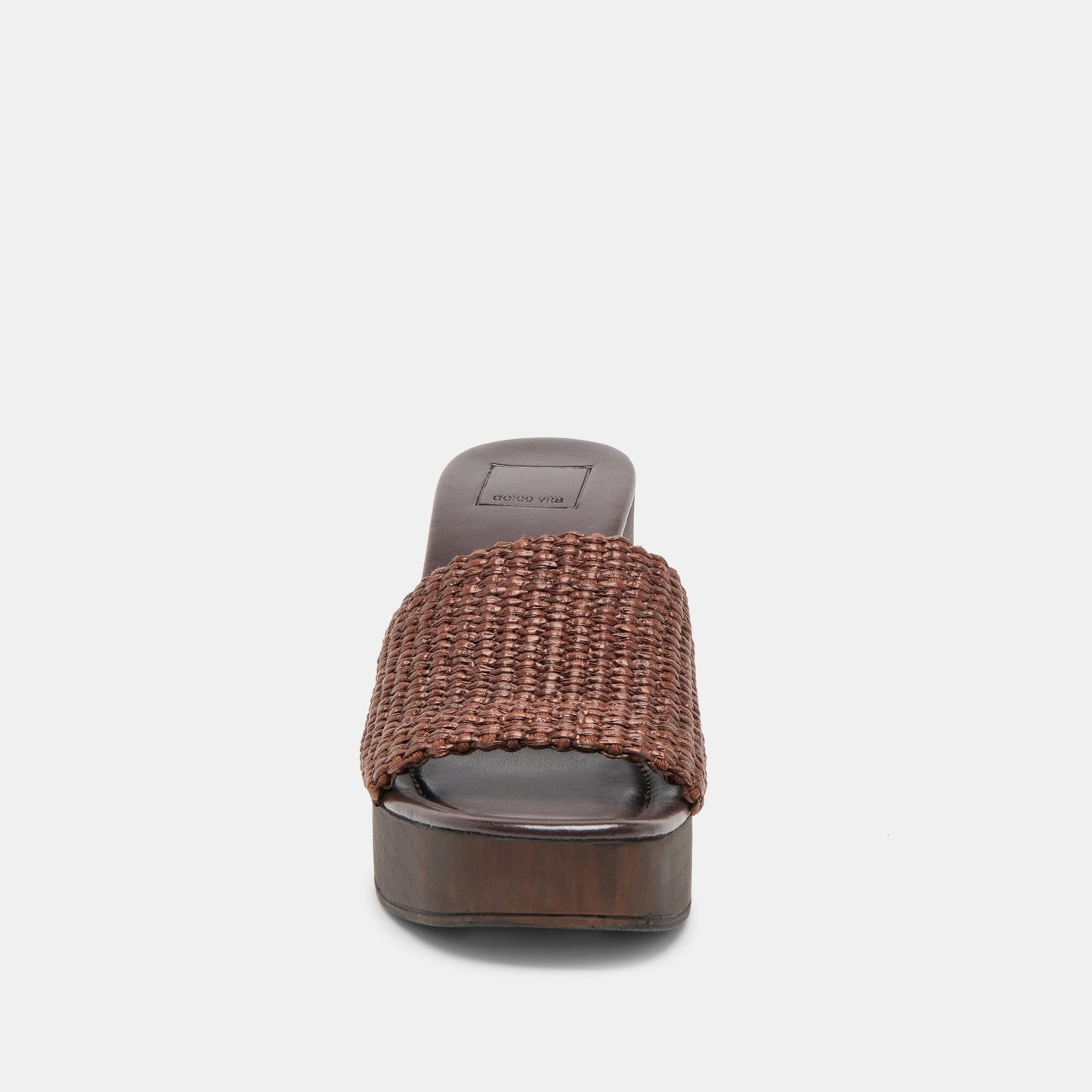Dolce Vita Celest Chocolate Raffia Heels