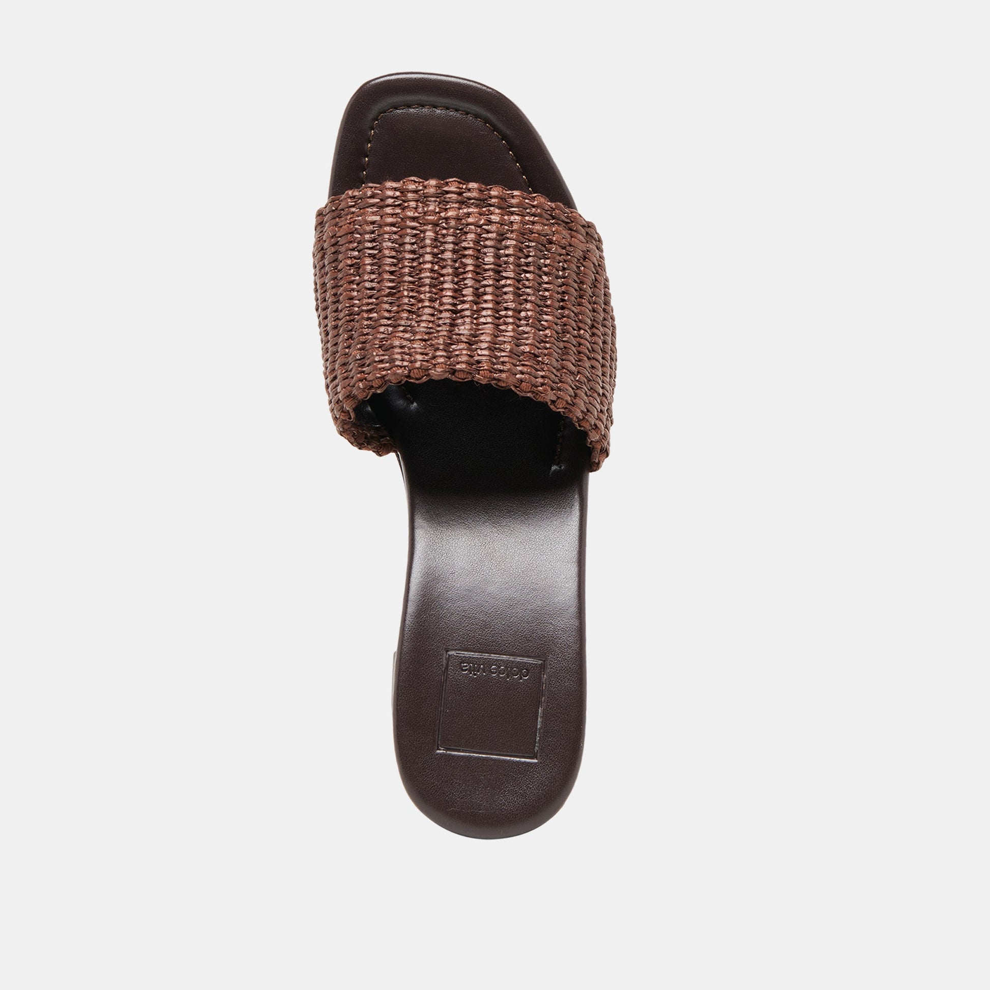 Dolce Vita Celest Chocolate Raffia Heels