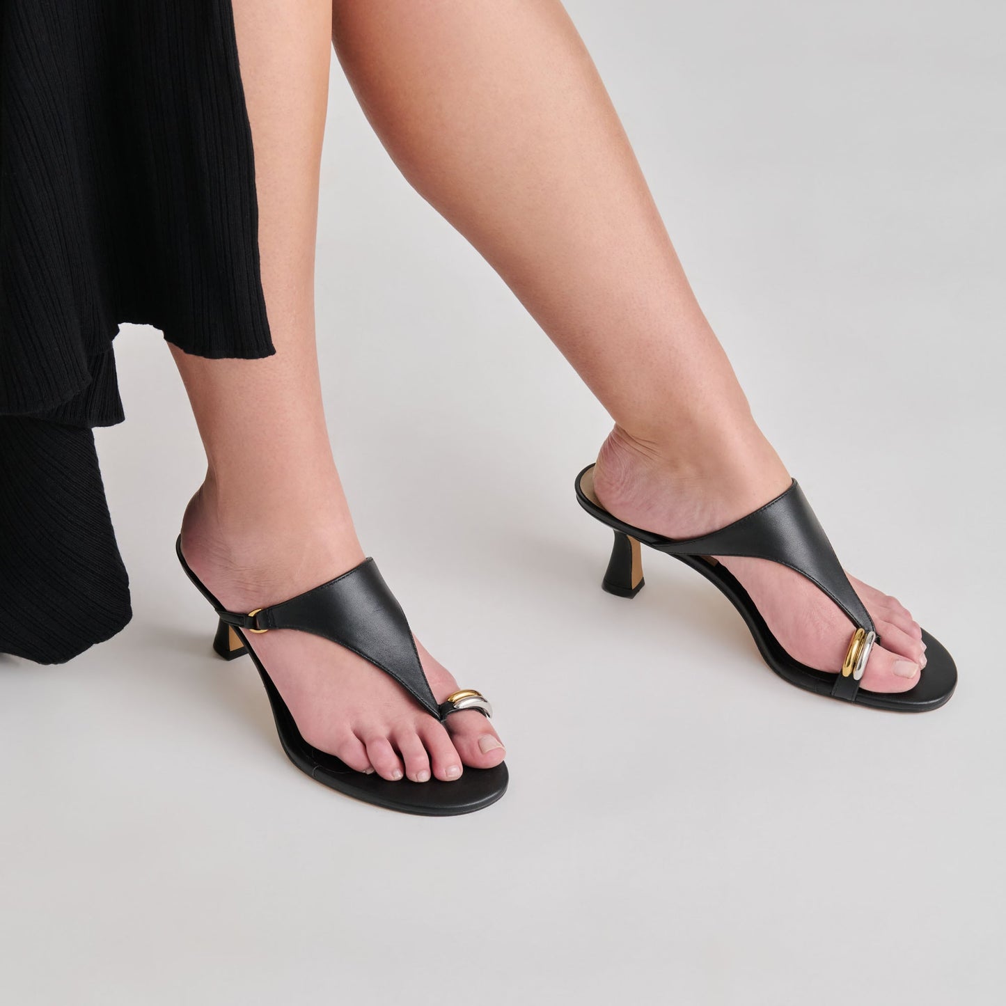 Dolce Vita Derrel Black Leather Heels