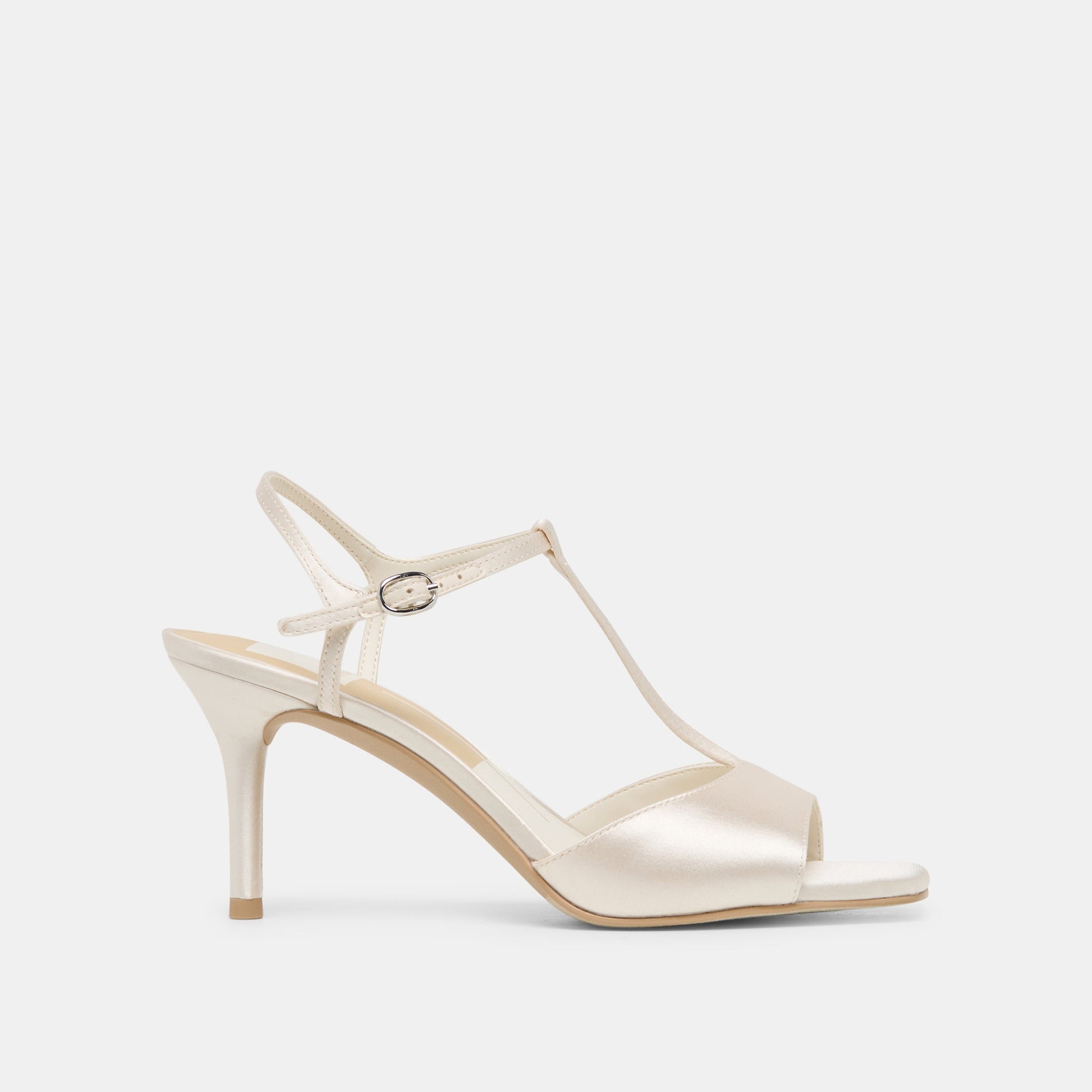 Dolce Vita Hilery Off White Satin Heels