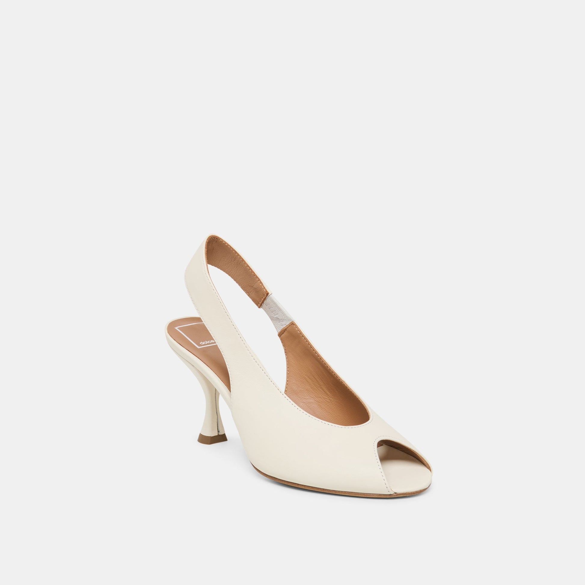 Dolce Vita Madow Off White Leather Heels