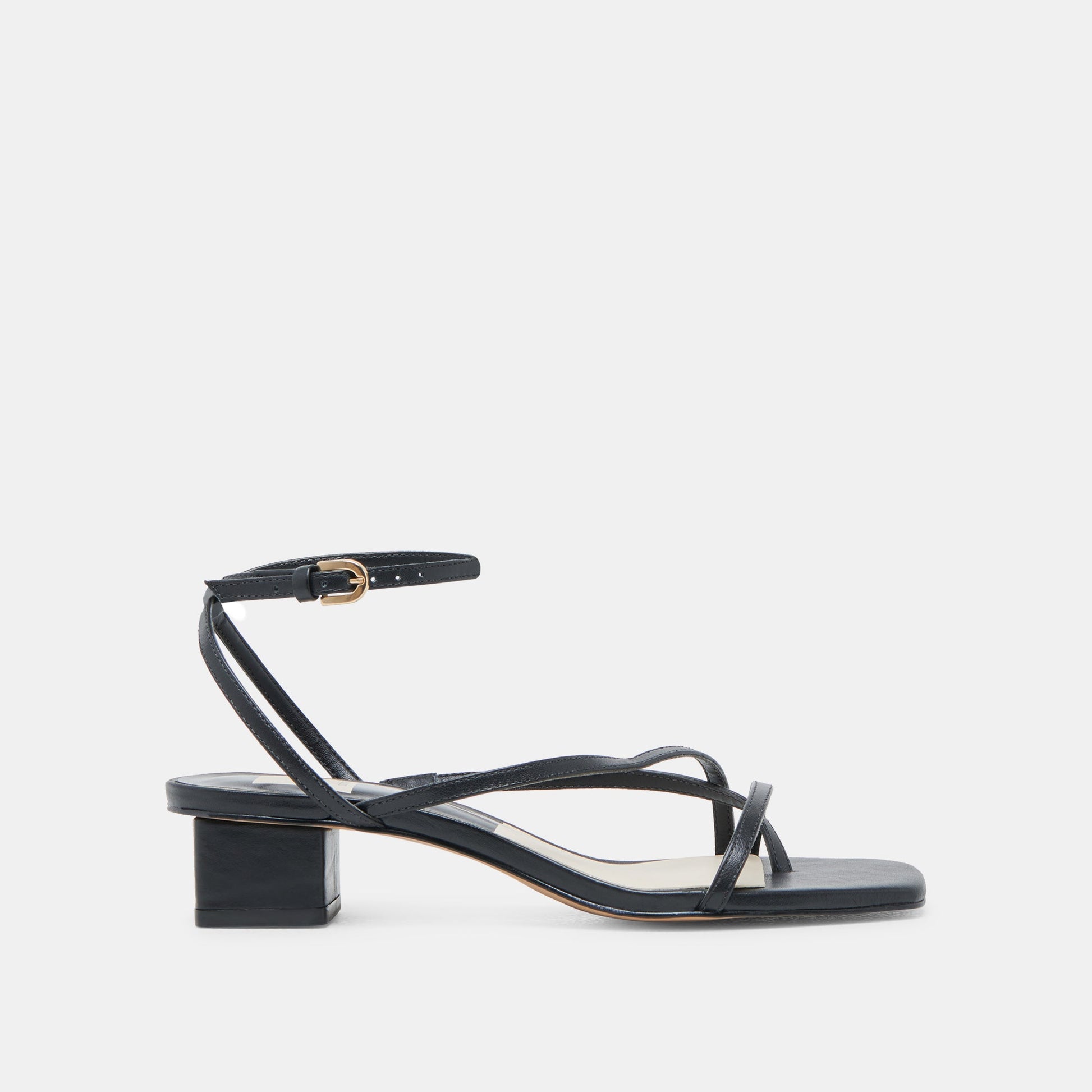 Dolce Vita Karlos Wide Black Leather Sandals