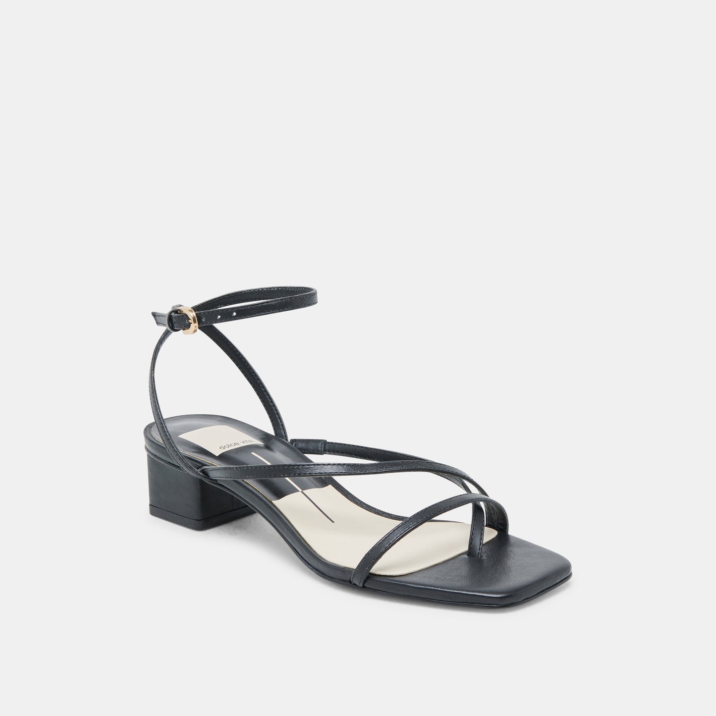 Dolce Vita Karlos Wide Black Leather Sandals