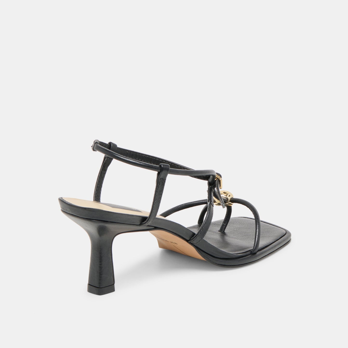 Dolce Vita Manji Wide Black Leather Heels