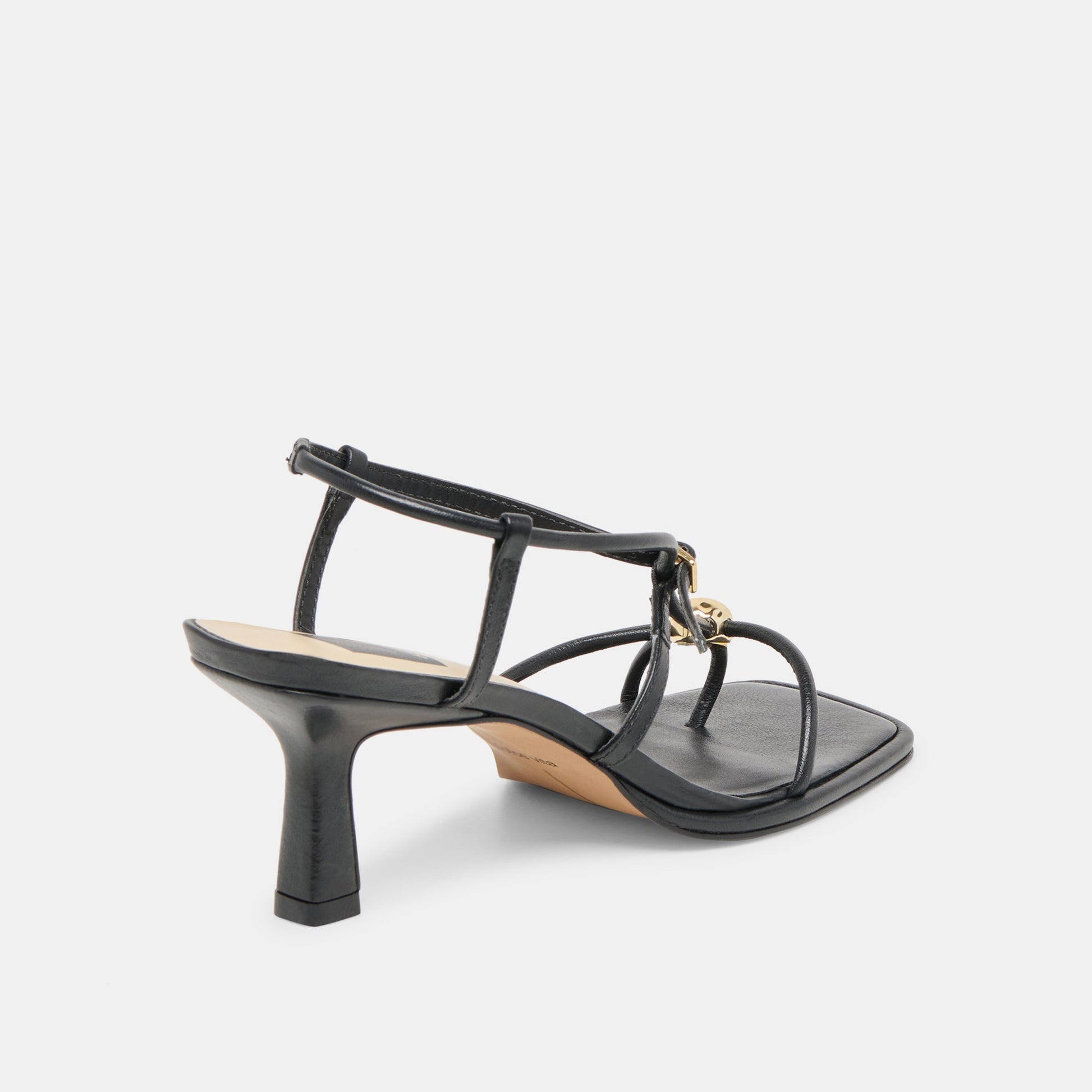 Dolce Vita Manji Wide Black Leather Heels