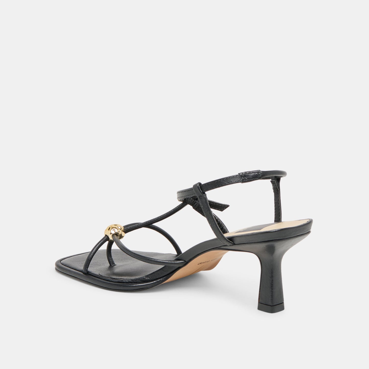 Dolce Vita Manji Wide Black Leather Heels
