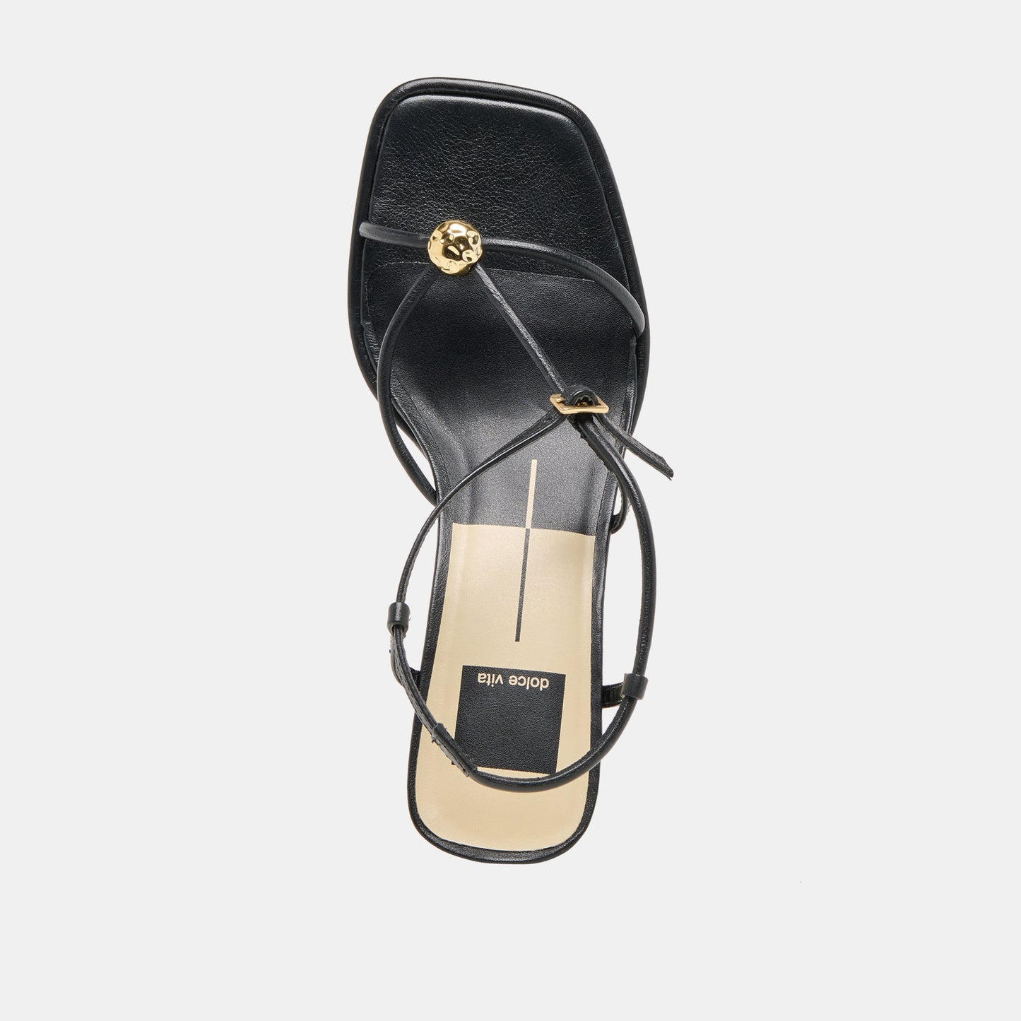 Dolce Vita Manji Wide Black Leather Heels