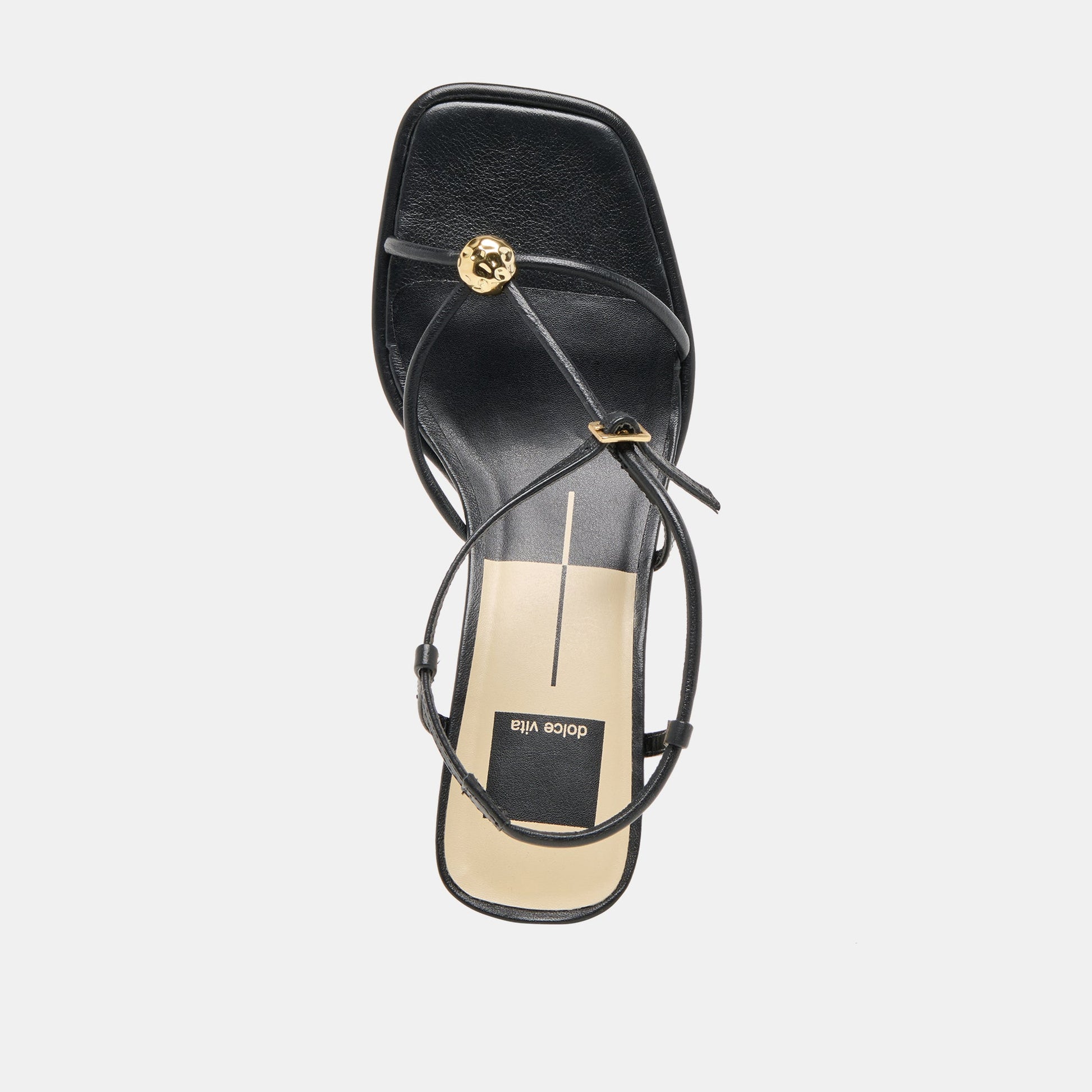 Dolce Vita Manji Wide Black Leather Heels