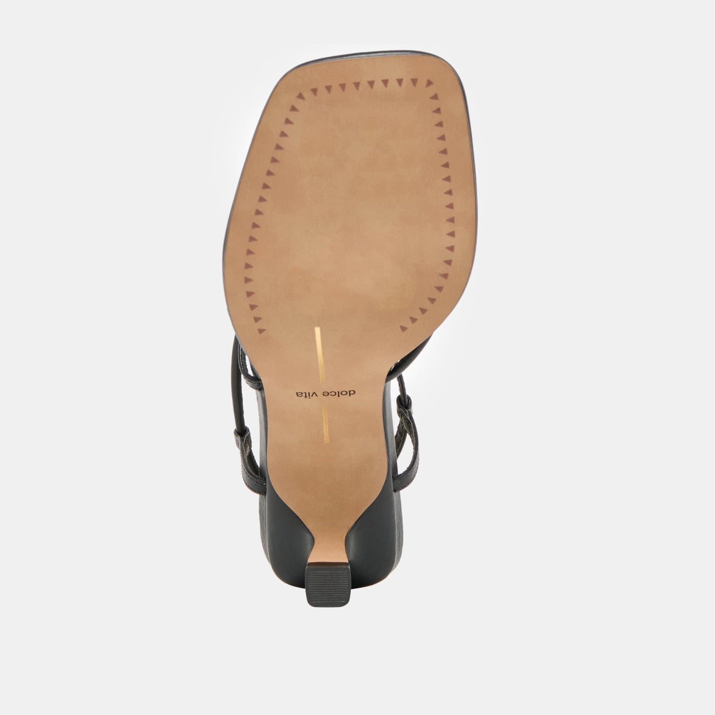 Dolce Vita Manji Wide Black Leather Heels