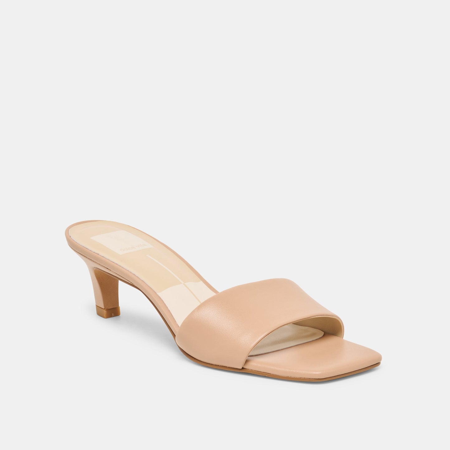 Dolce Vita Rexa Wide Light Tan Leather Heels