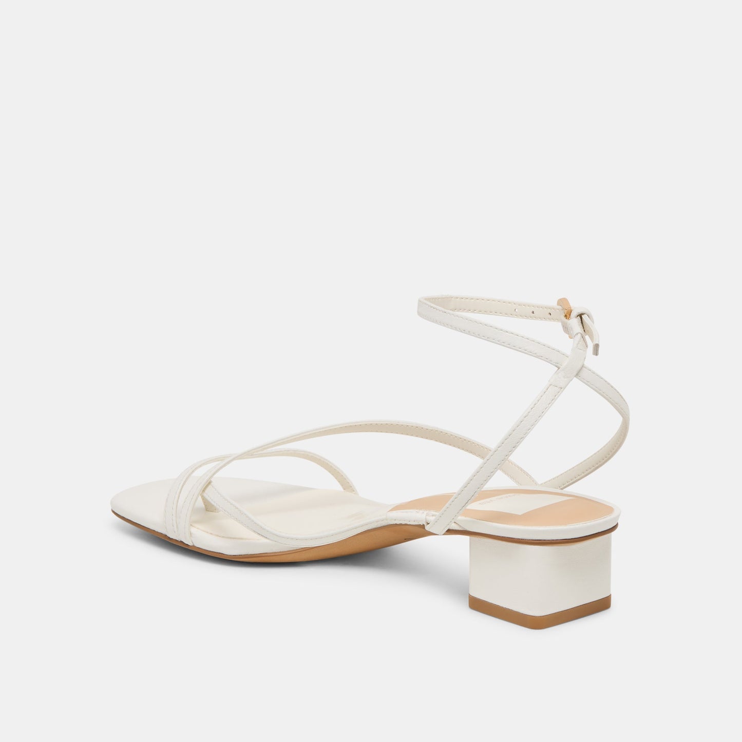 Dolce Vita Karlos Wide True White Leather Sandals