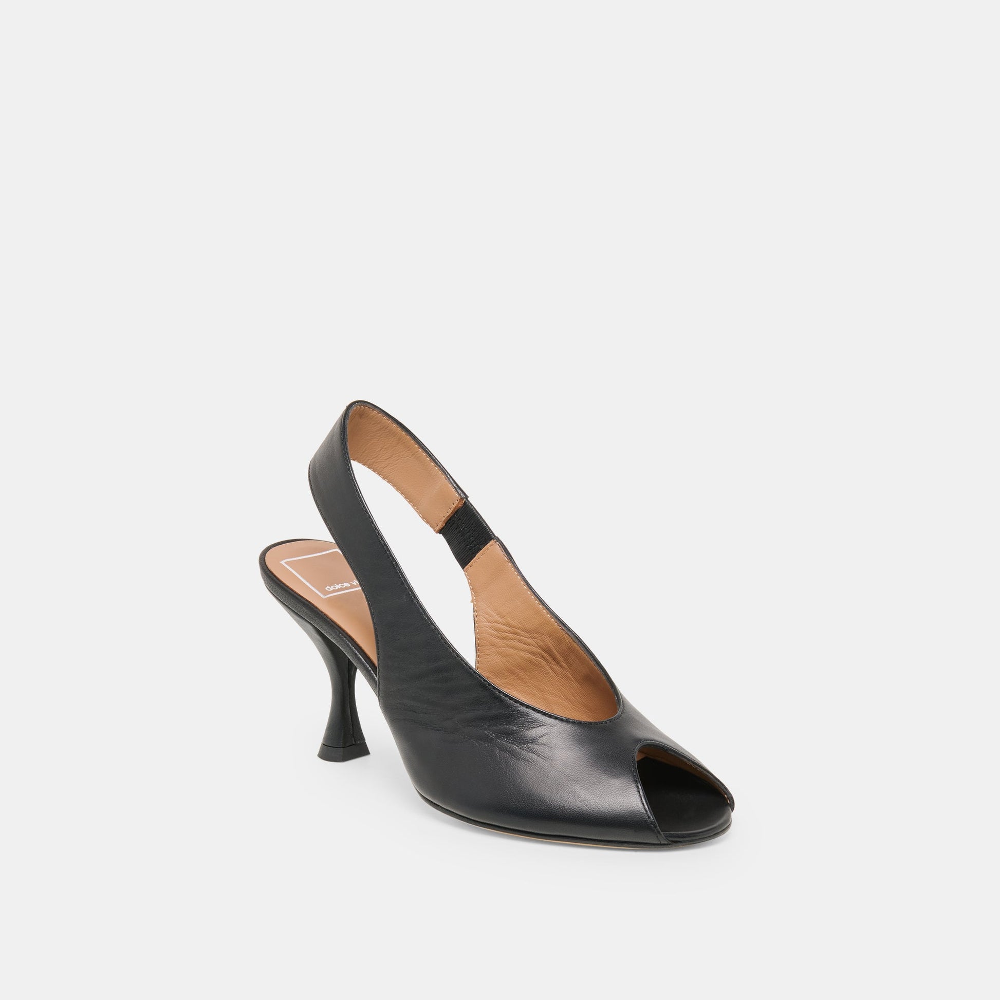 Dolce Vita Madow Black Leather Heels