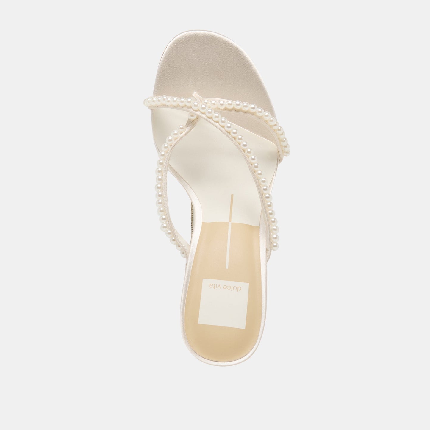 Dolce Vita Liano Pearl Off White Satin Heels