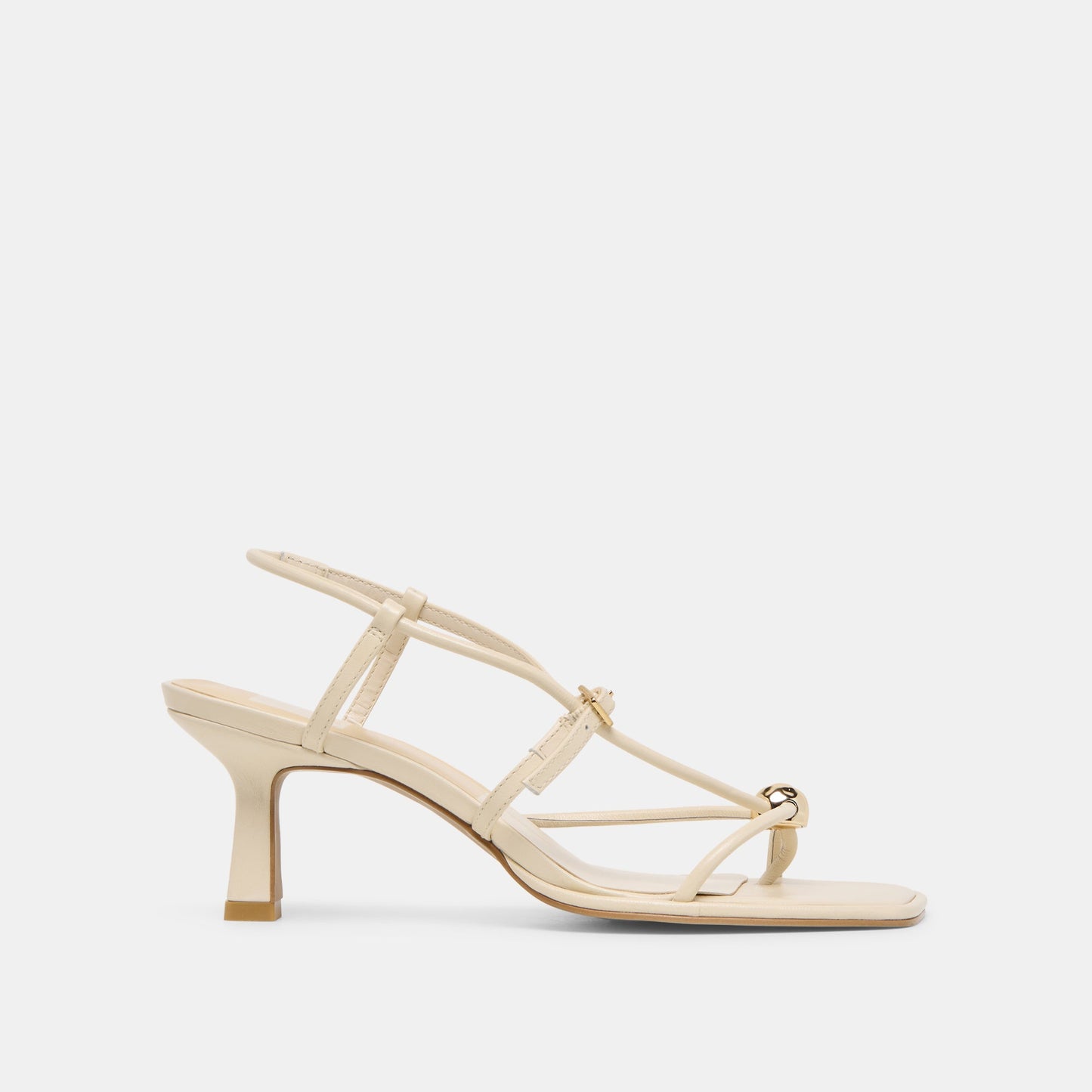 Dolce Vita Manji Wide Creme Leather Heels