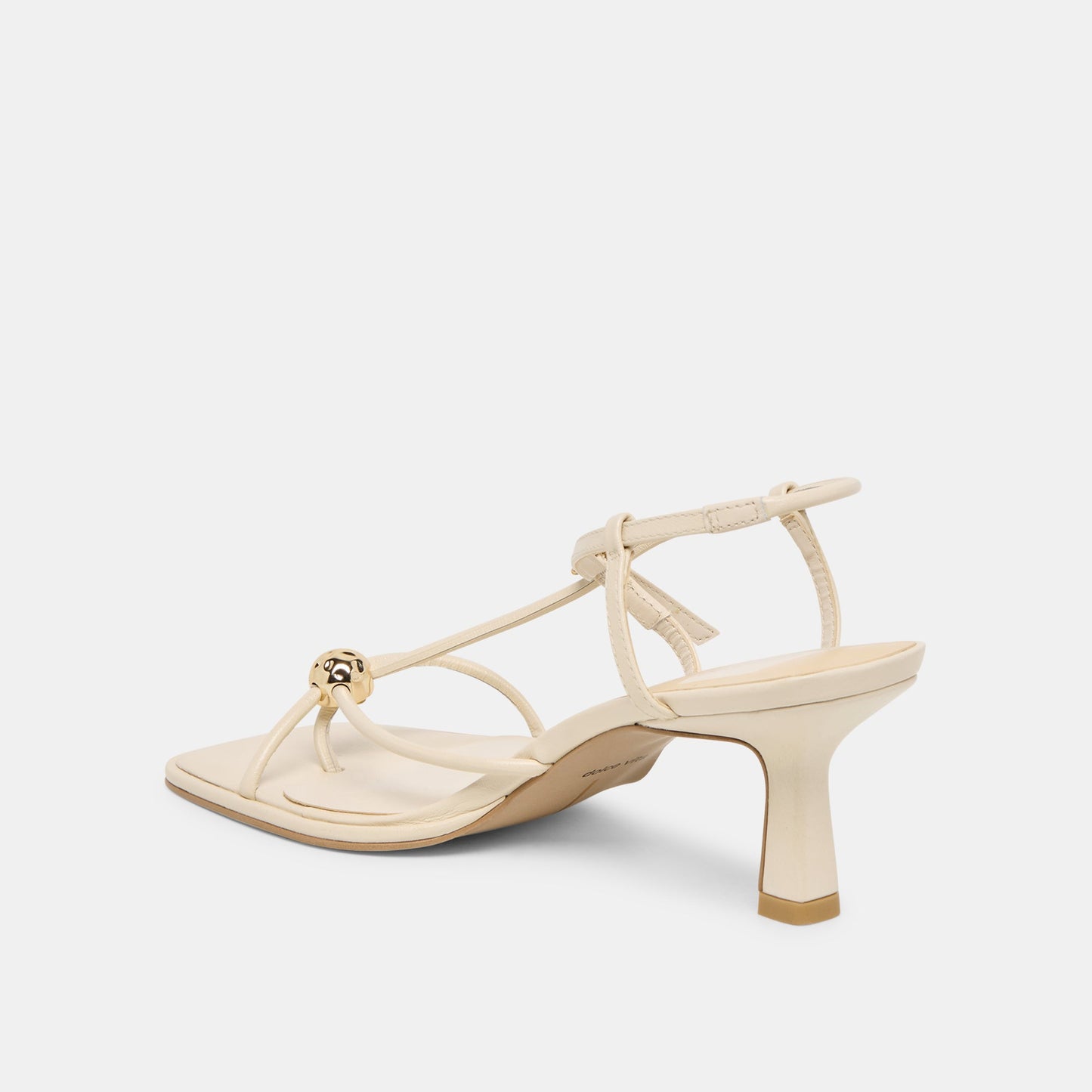 Dolce Vita Manji Wide Creme Leather Heels