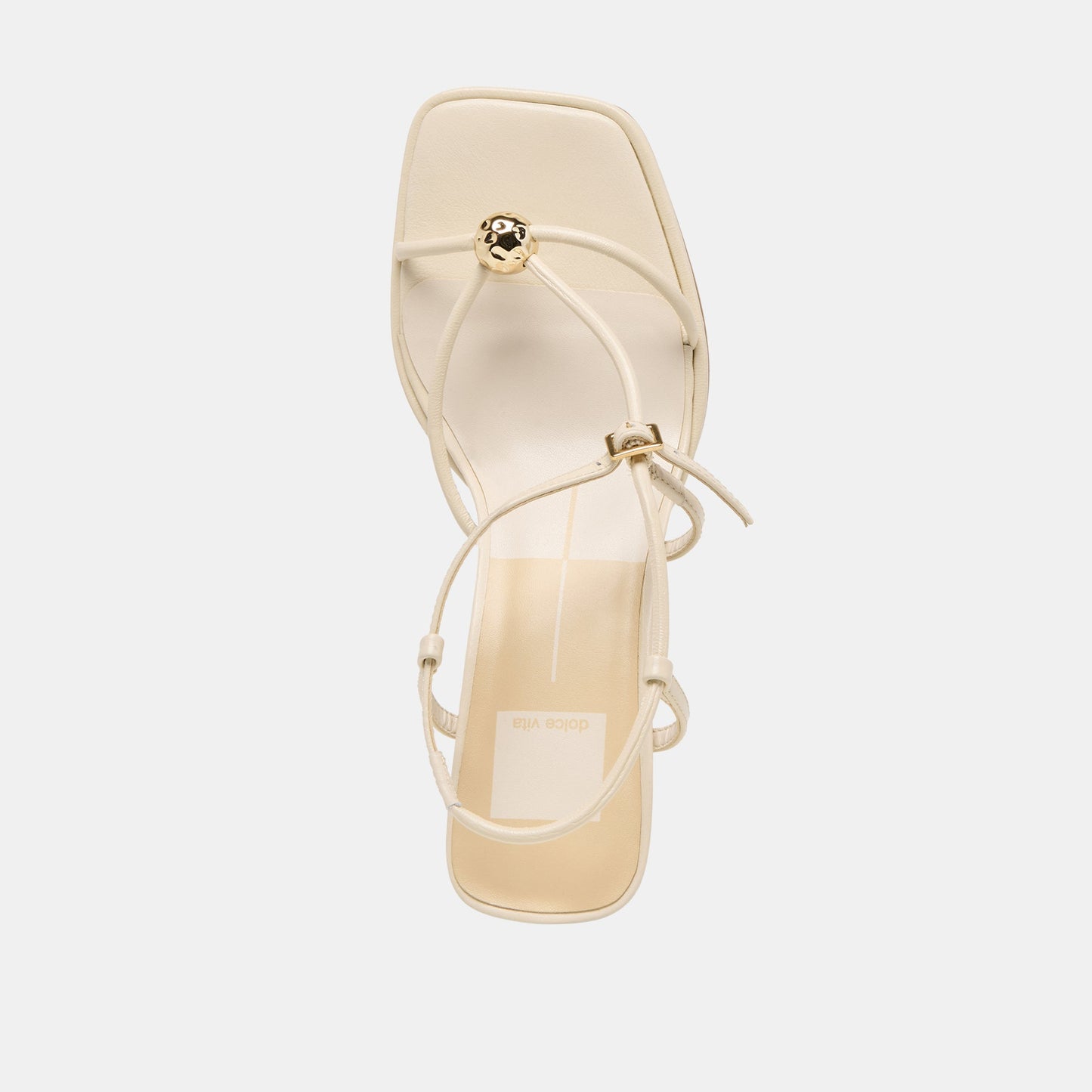 Dolce Vita Manji Wide Creme Leather Heels