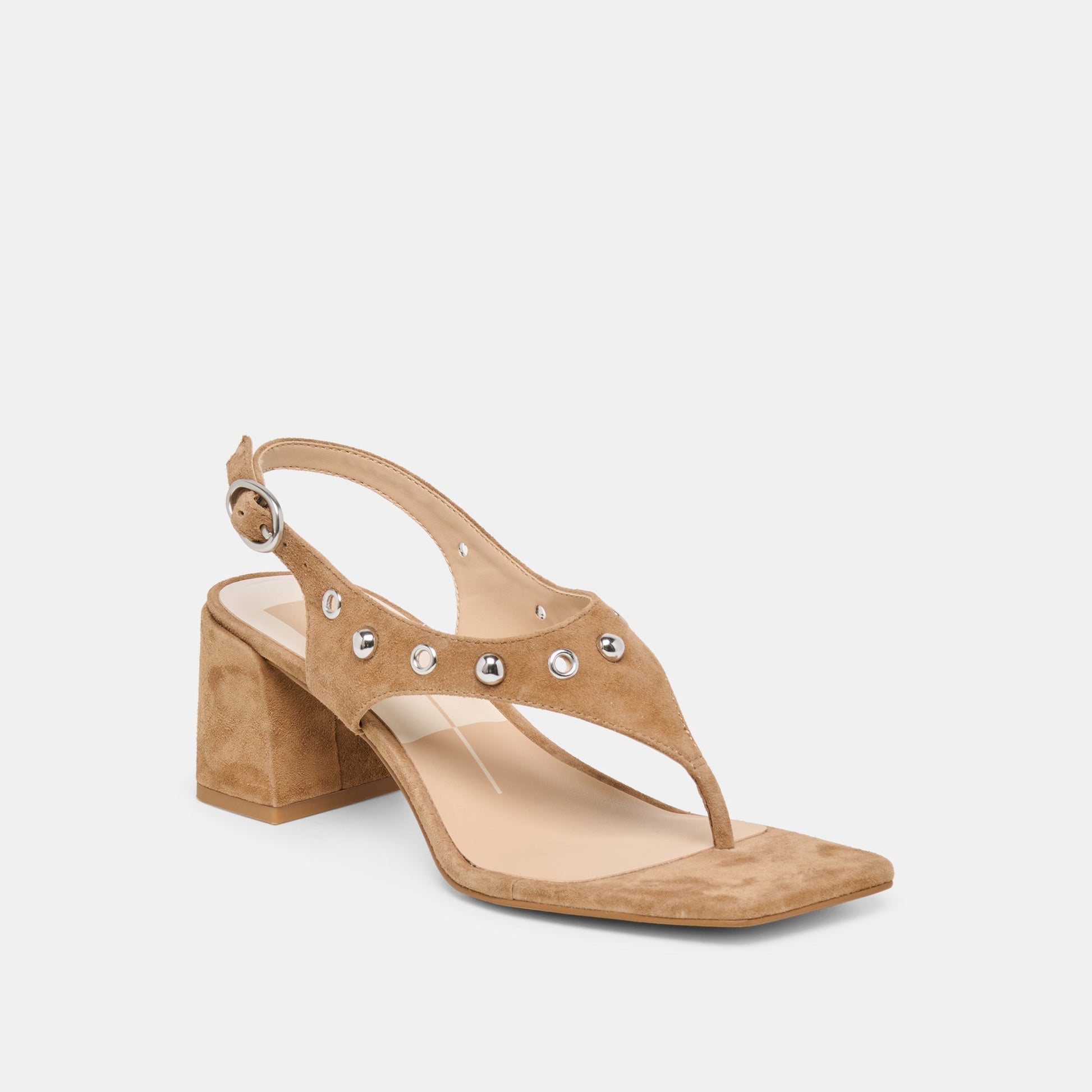 Dolce Vita Yves Stud Lt Brown Suede Heels