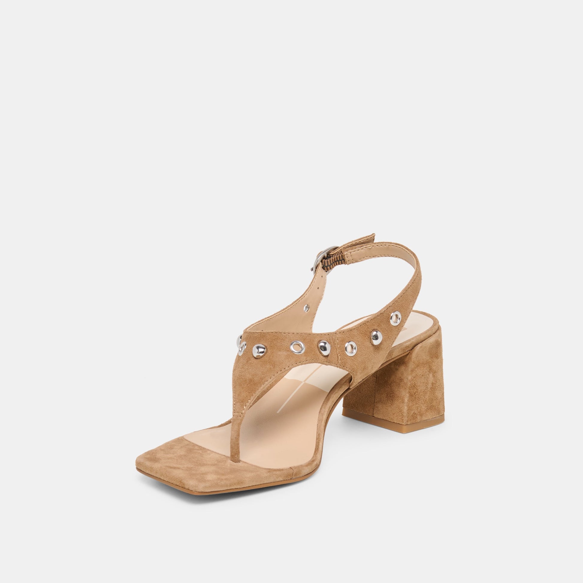 Dolce Vita Yves Stud Lt Brown Suede Heels