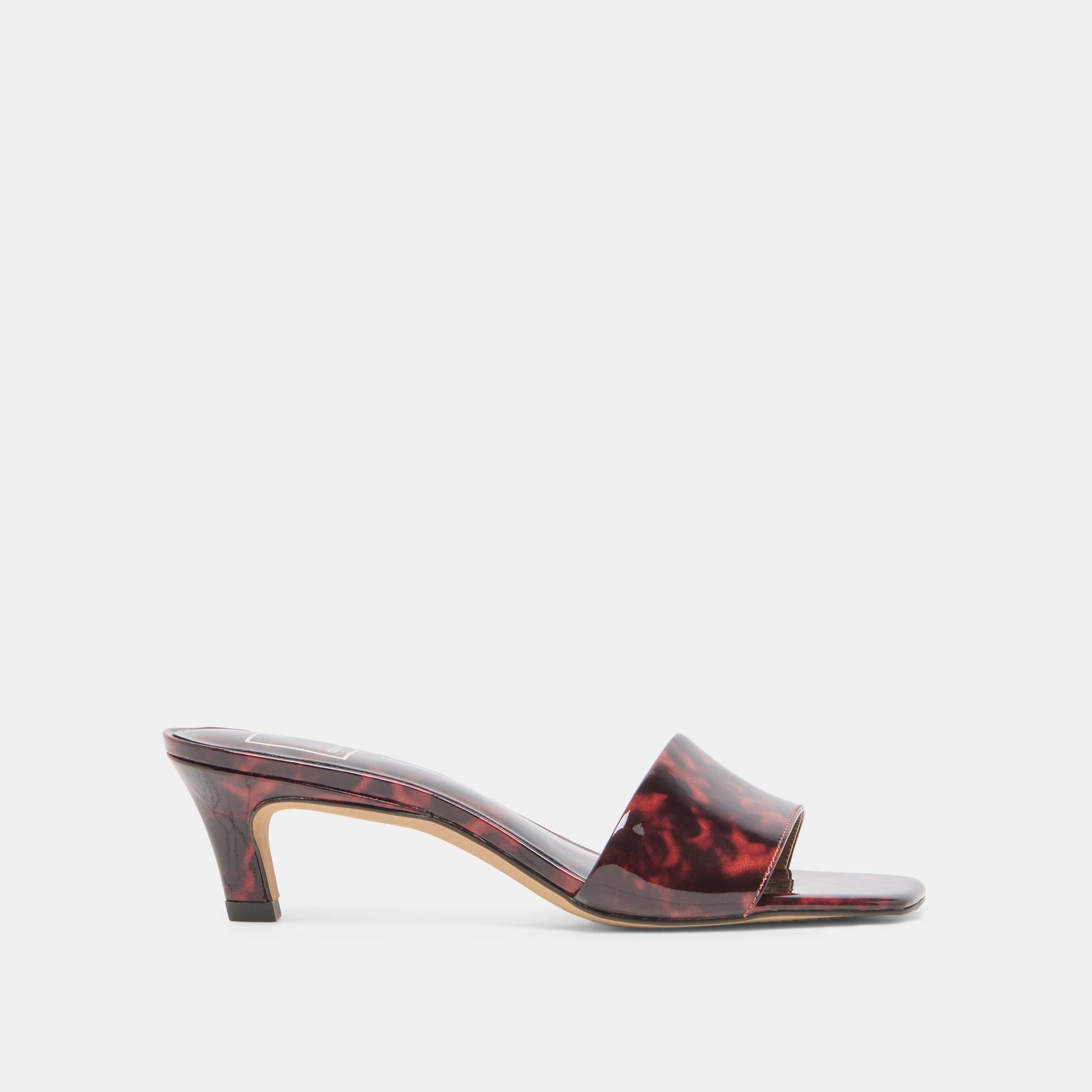 Dolce Vita REXA Tortoise Patent Leather Kitten Heels