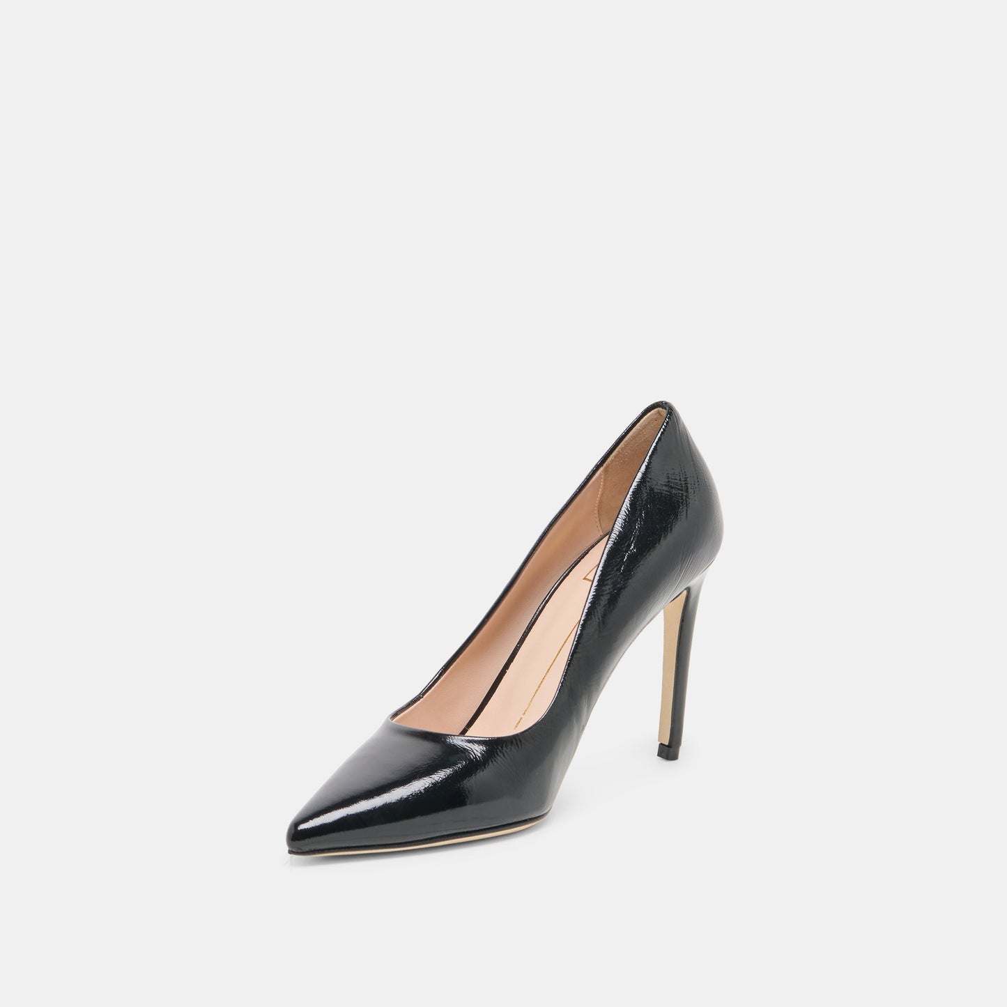 Dolce Vita LANKY Black Leather Closed-Toe Pump Stiletto Heels