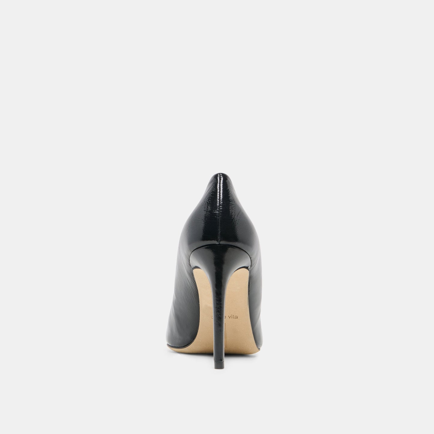 Dolce Vita LANKY Black Leather Closed-Toe Pump Stiletto Heels