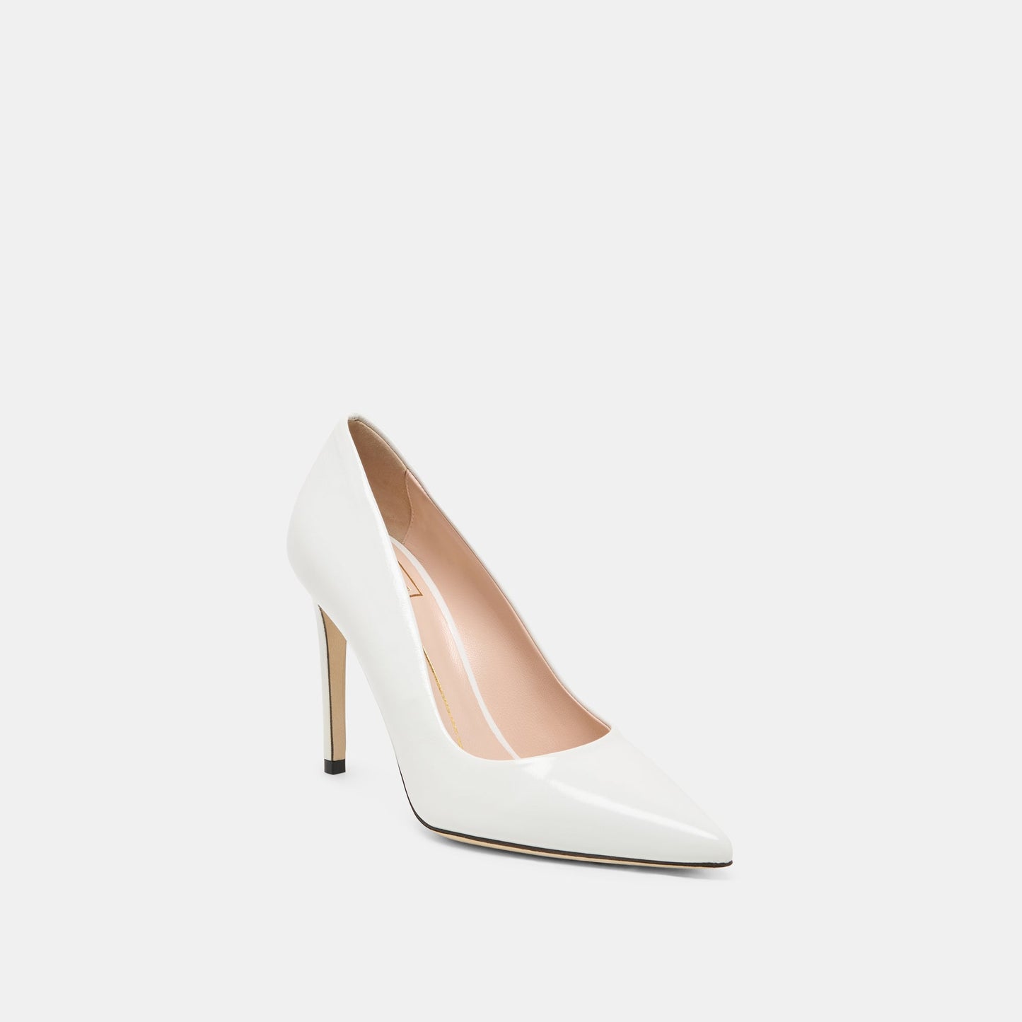 Dolce Vita LANKY White Leather Closed-Toe Pump Stiletto Heels