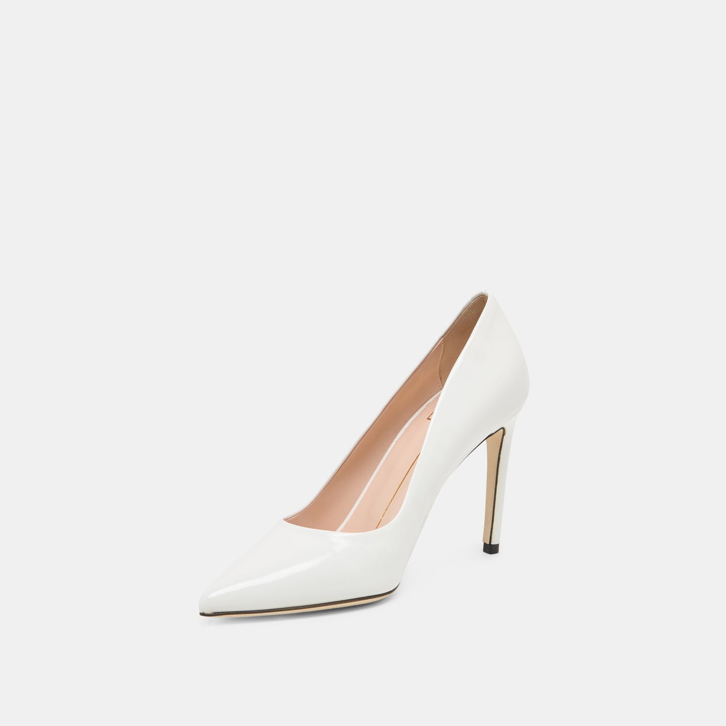 Dolce Vita LANKY White Leather Closed-Toe Pump Stiletto Heels