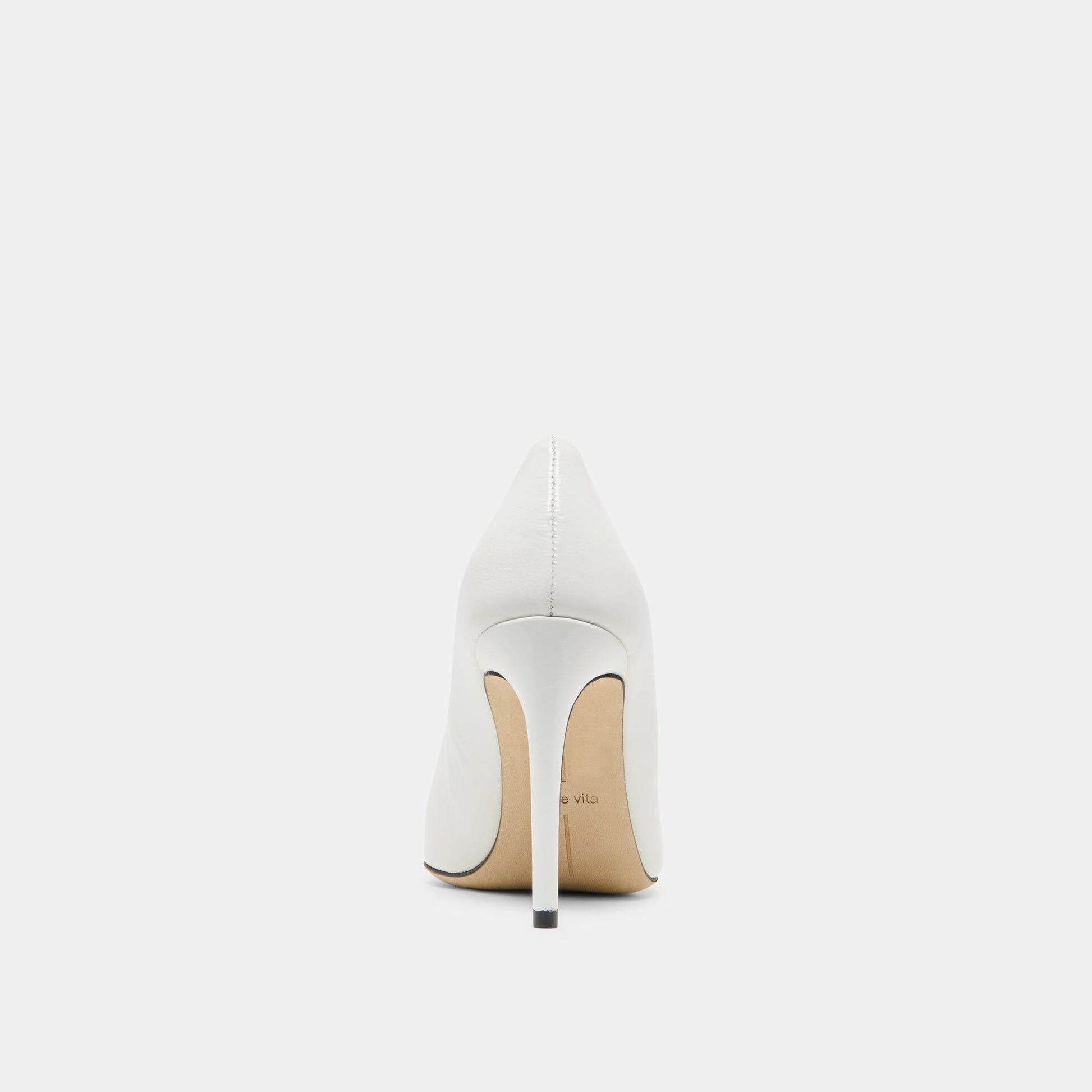 Dolce Vita LANKY White Leather Closed-Toe Pump Stiletto Heels