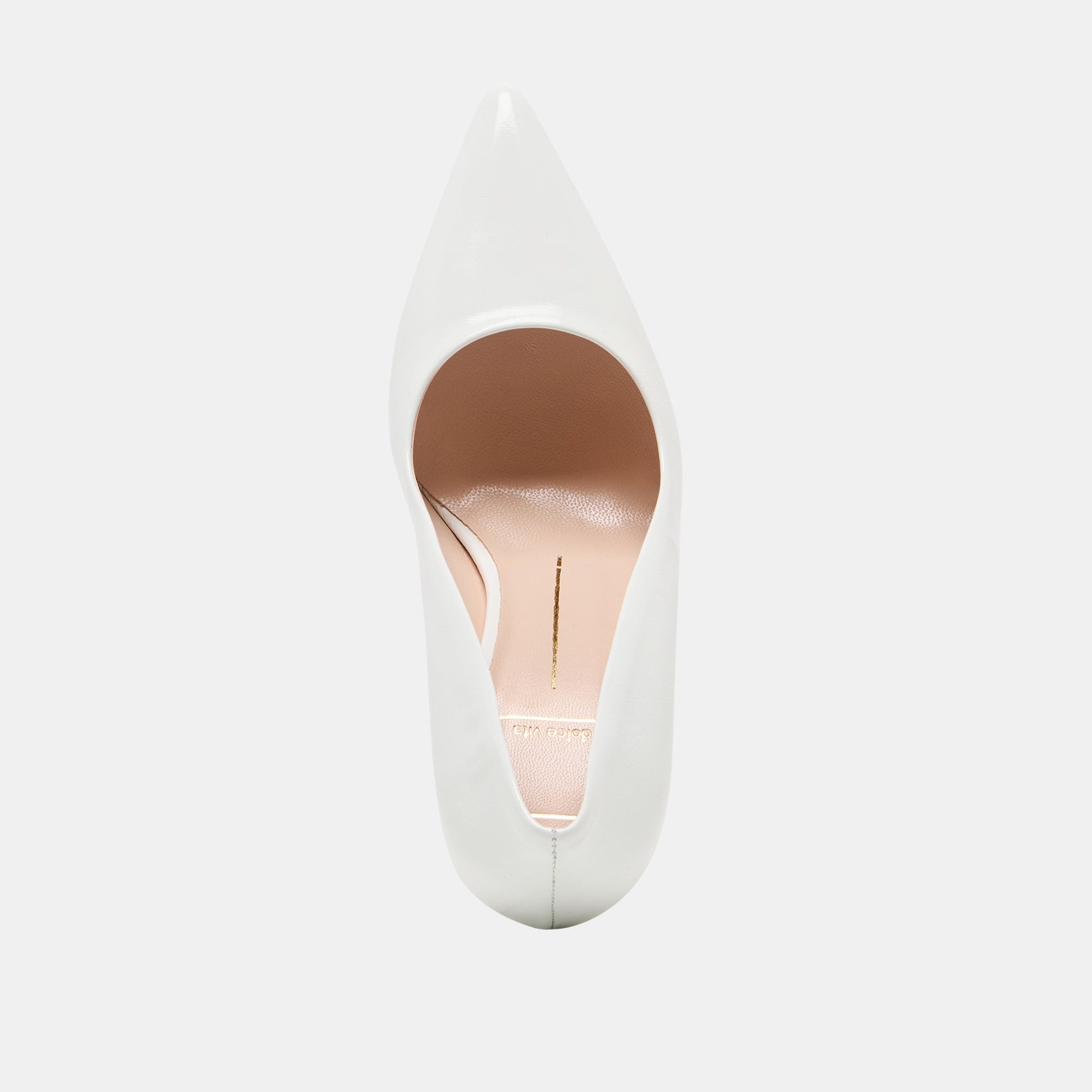 Dolce Vita LANKY White Leather Closed-Toe Pump Stiletto Heels