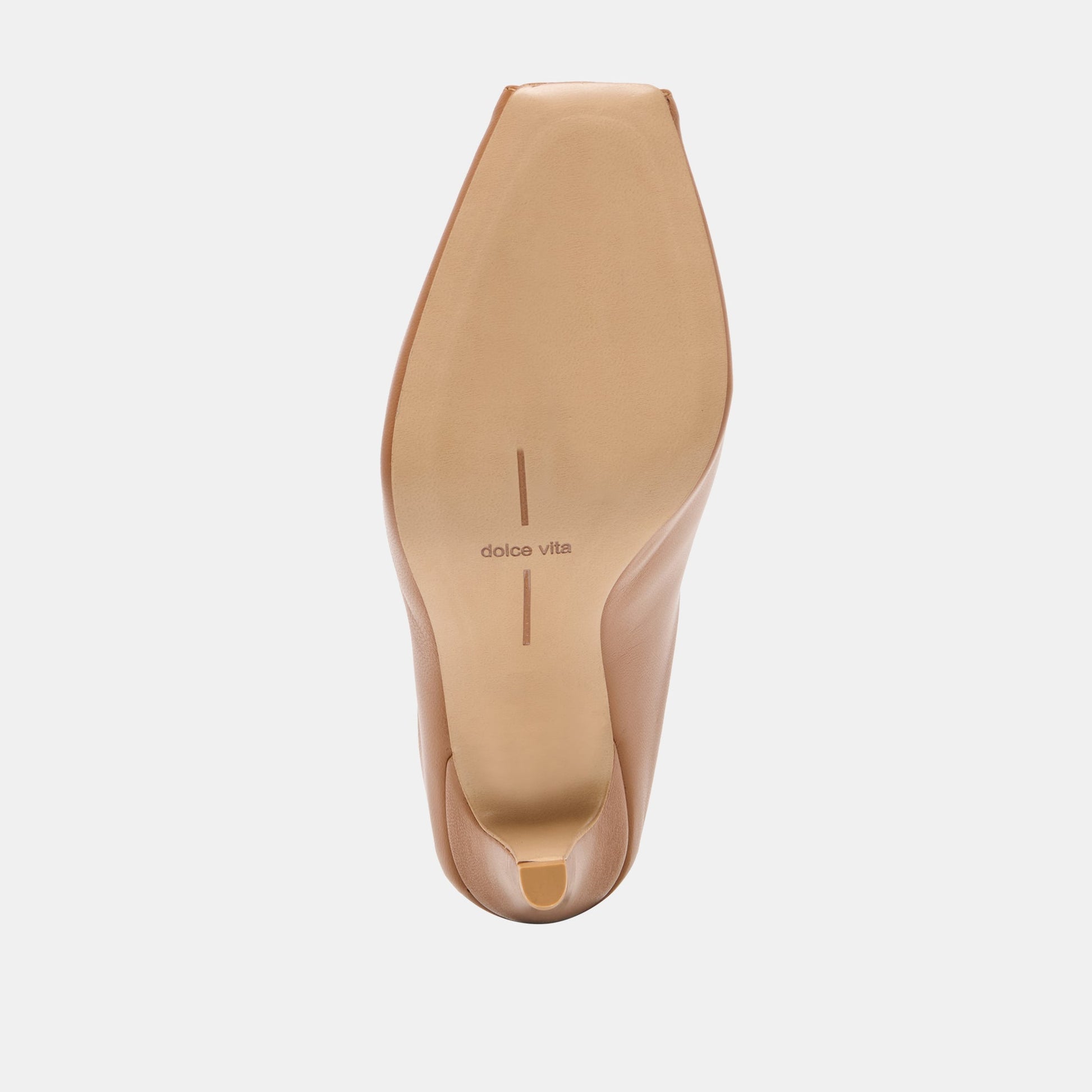 Dolce Vita MERY Brown Leather Peep-Toe Heels