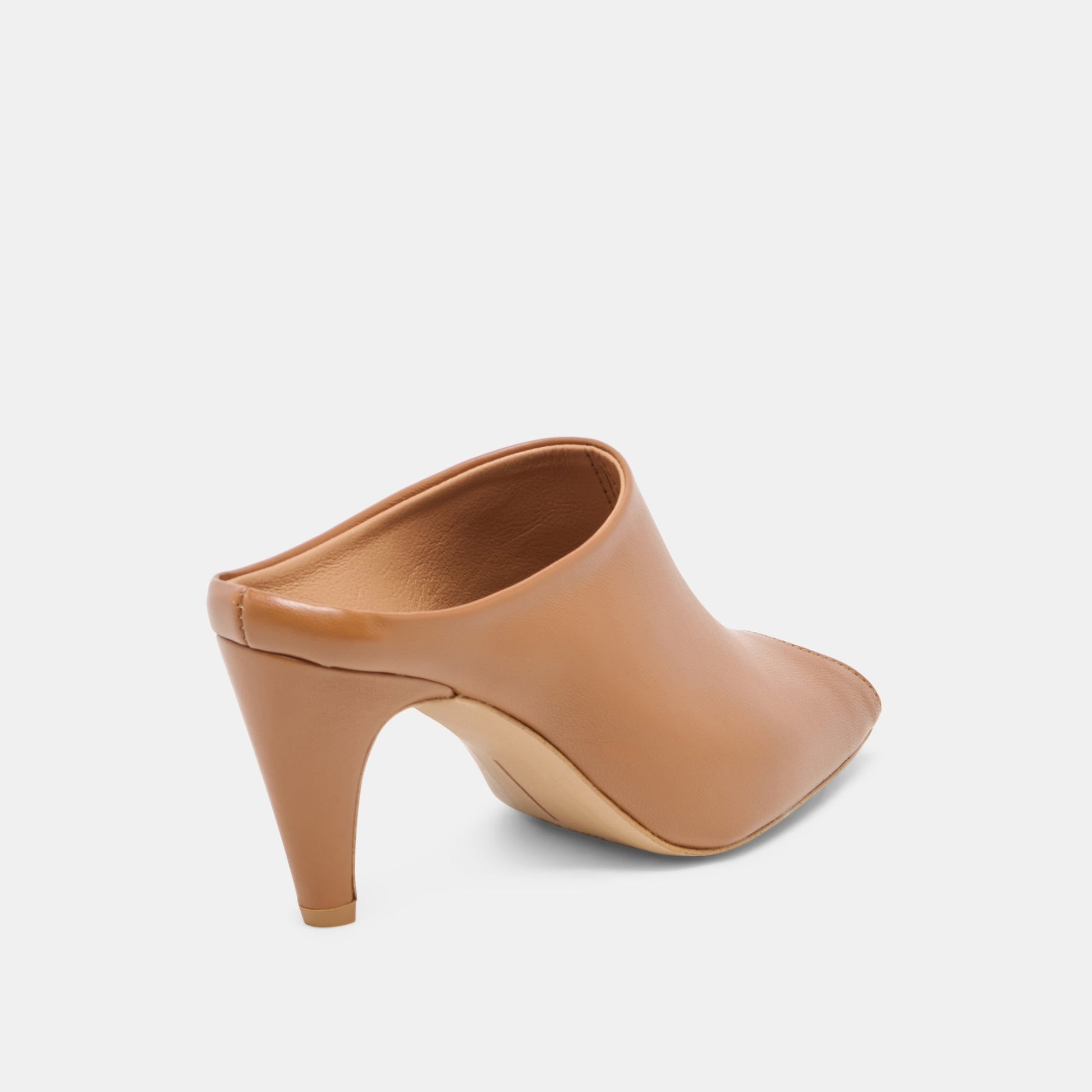 Dolce Vita MERY Brown Leather Peep-Toe Heels