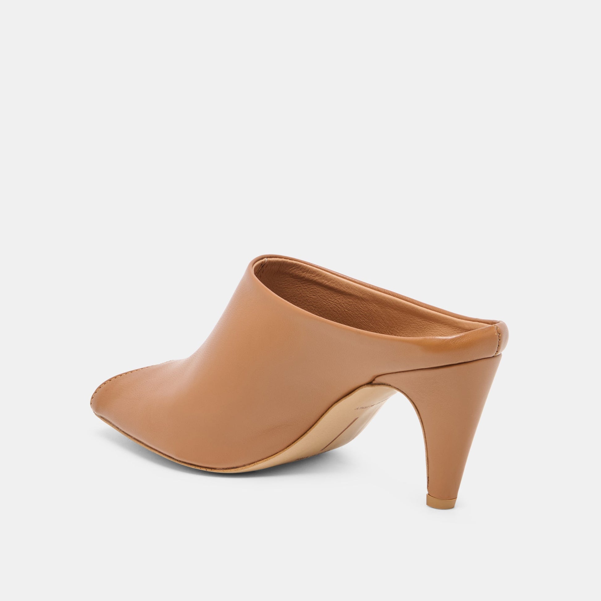 Dolce Vita MERY Brown Leather Peep-Toe Heels