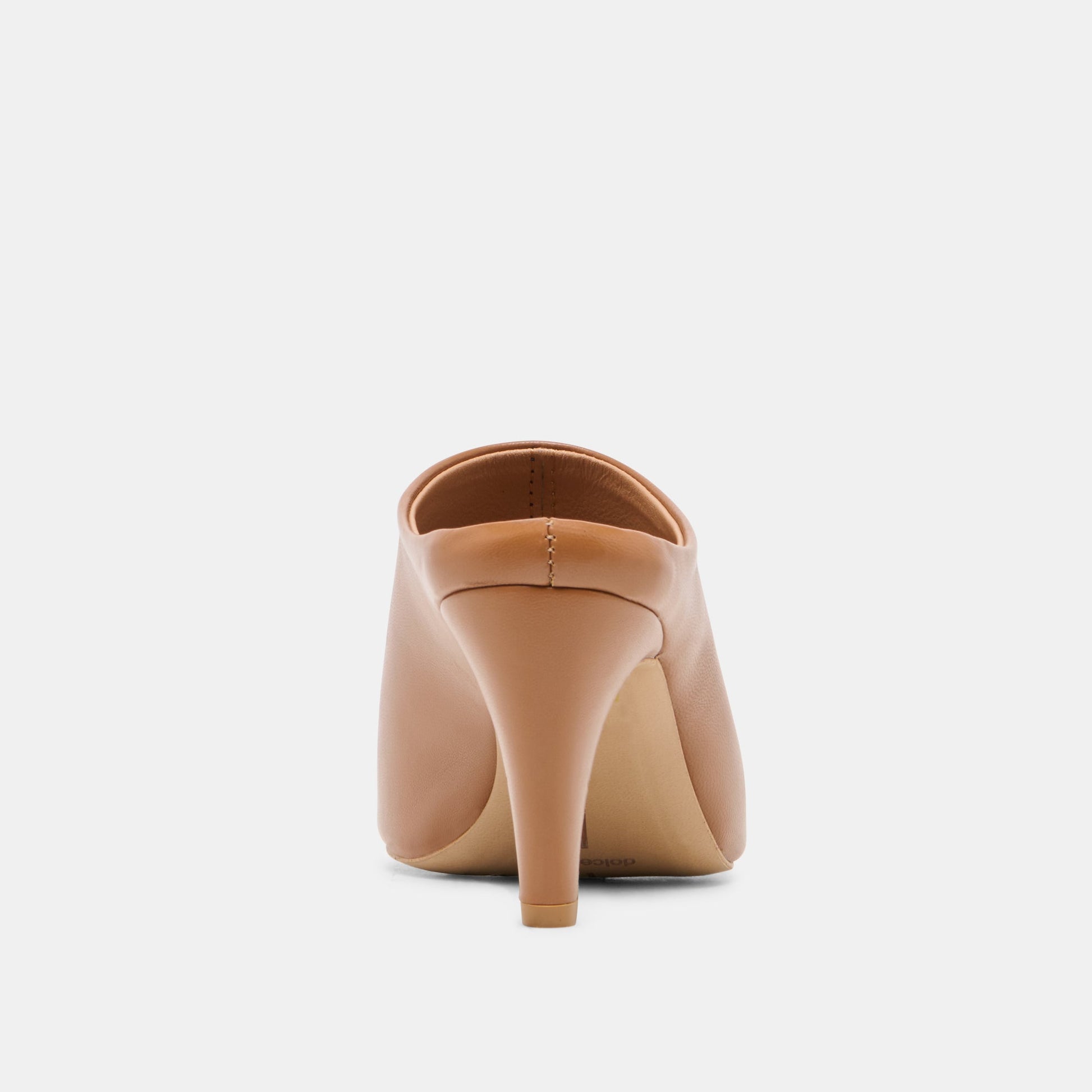 Dolce Vita MERY Brown Leather Peep-Toe Heels