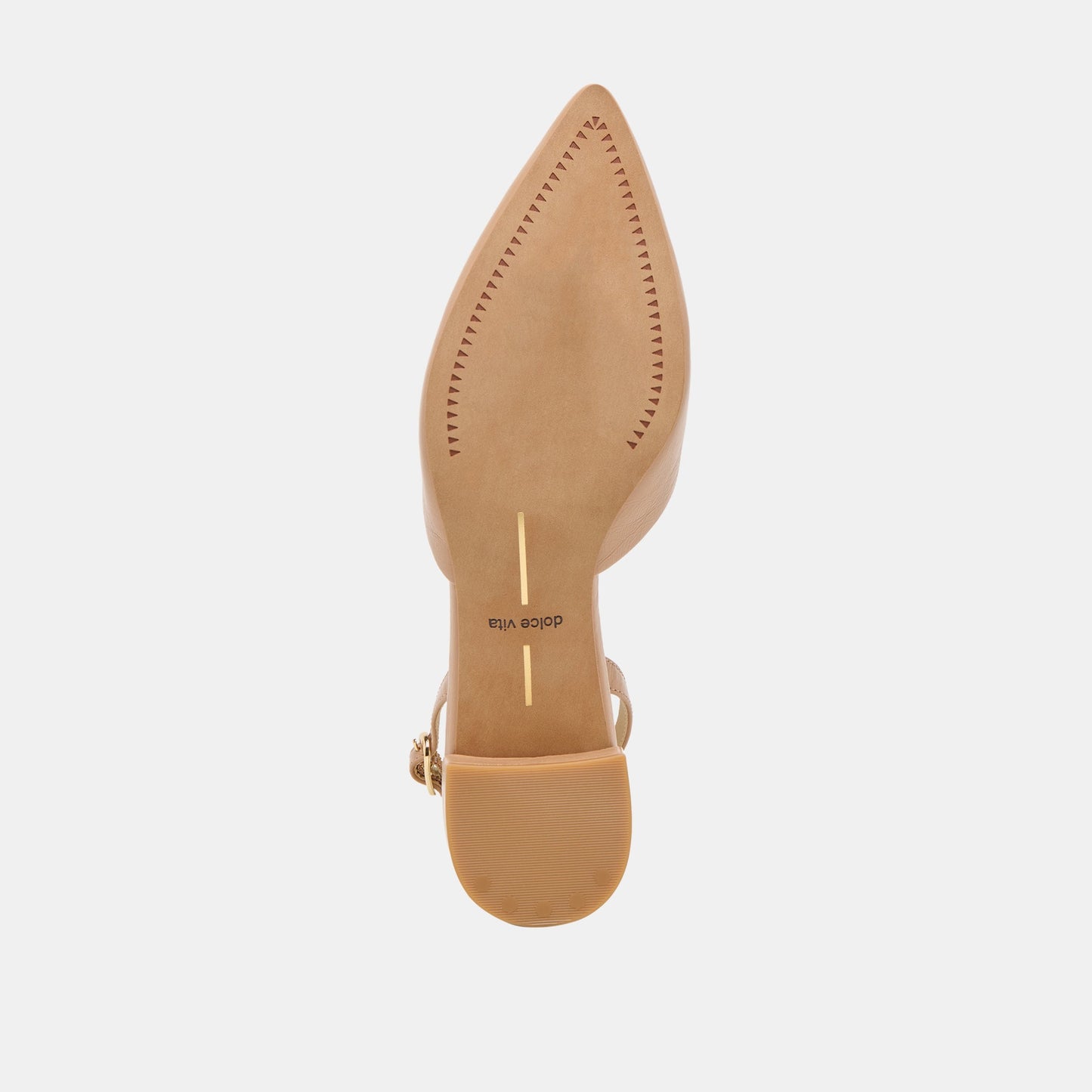 Dolce Vita Carel Wide Lt Tan Crinkle Patent Leather Heels