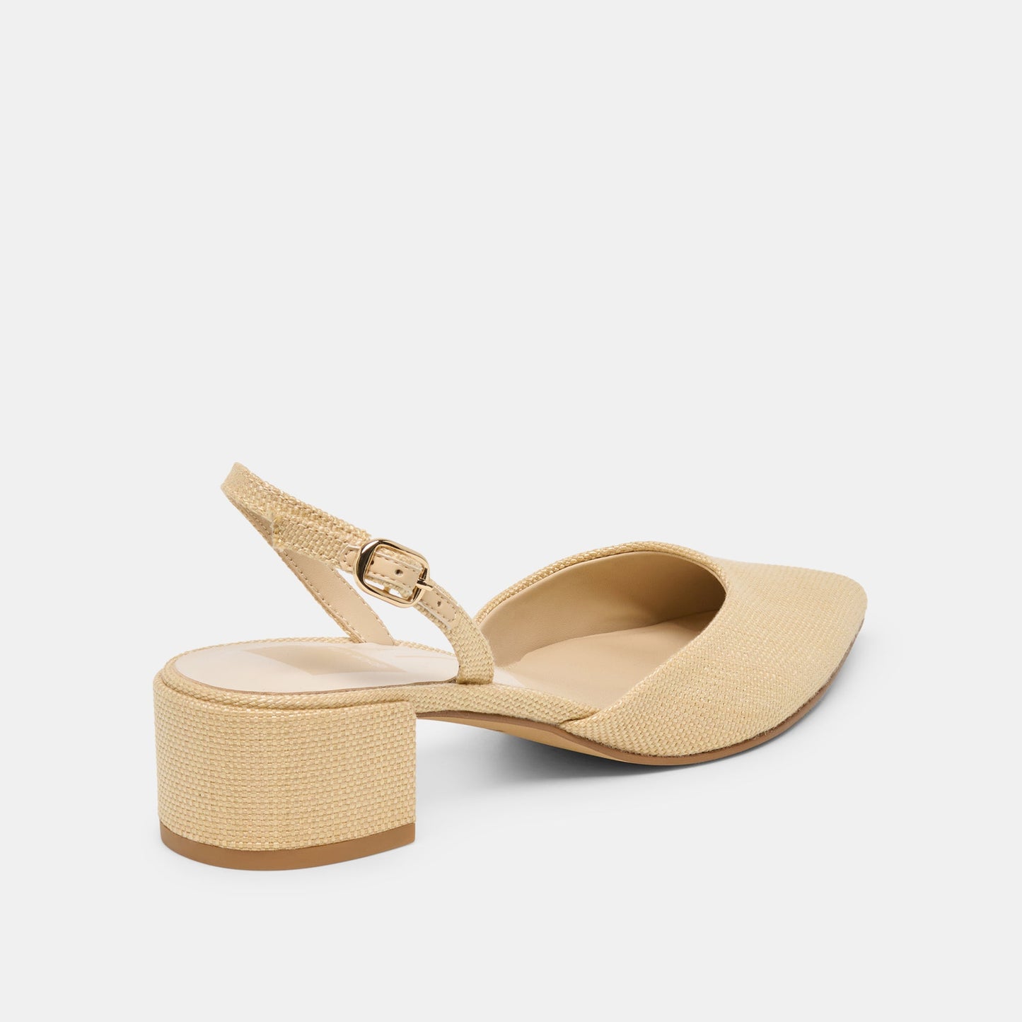 Dolce Vita Carel Light Natural Raffia Heels