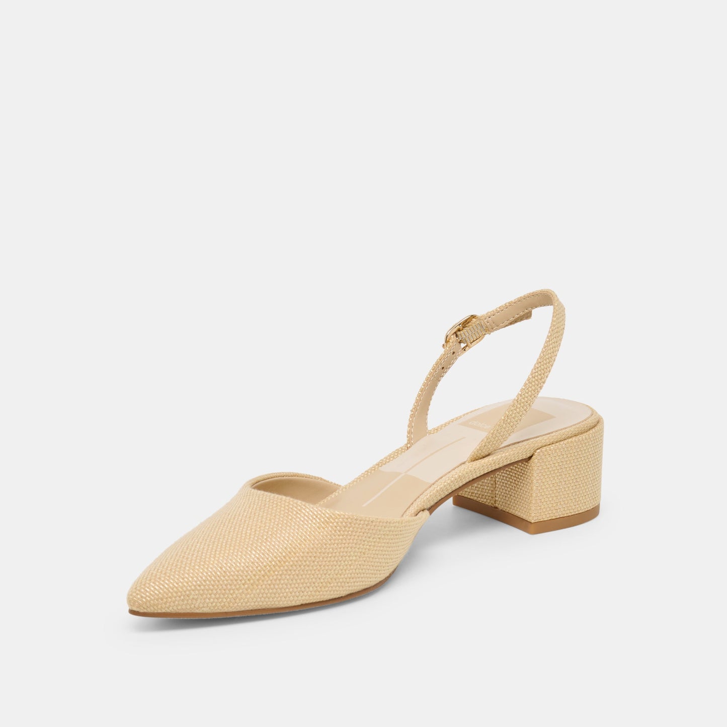 Dolce Vita Carel Light Natural Raffia Heels