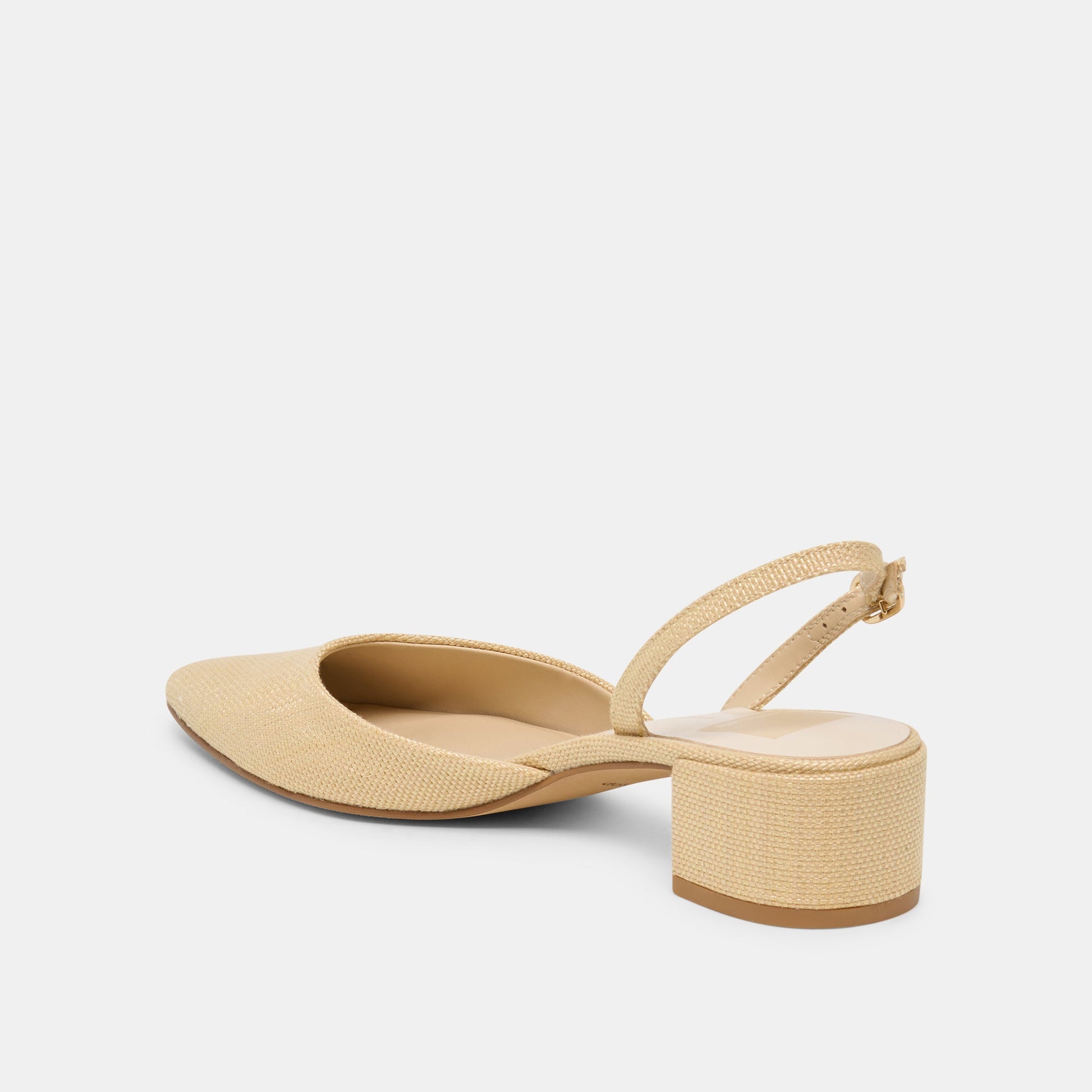 Dolce Vita Carel Light Natural Raffia Heels