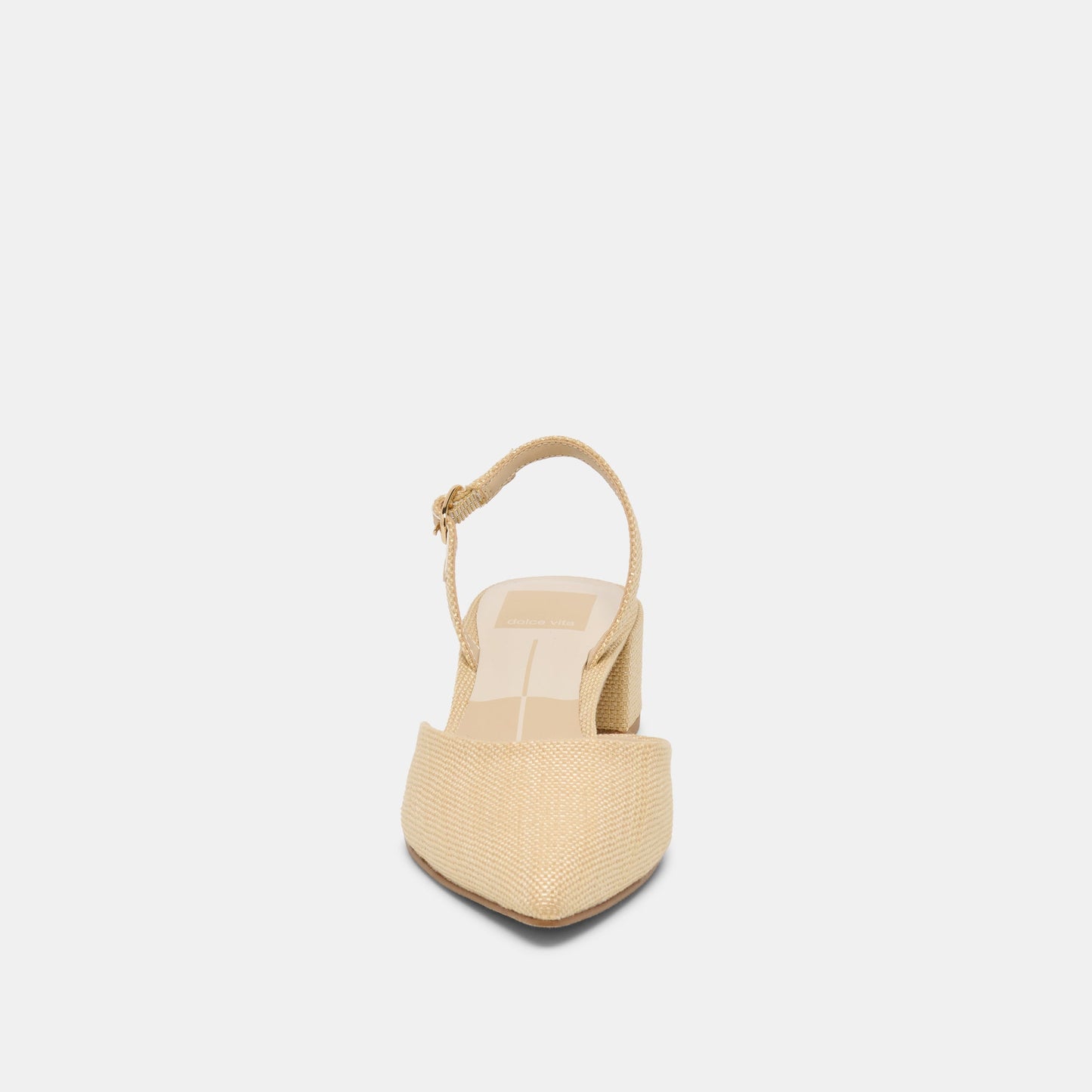 Dolce Vita Carel Light Natural Raffia Heels