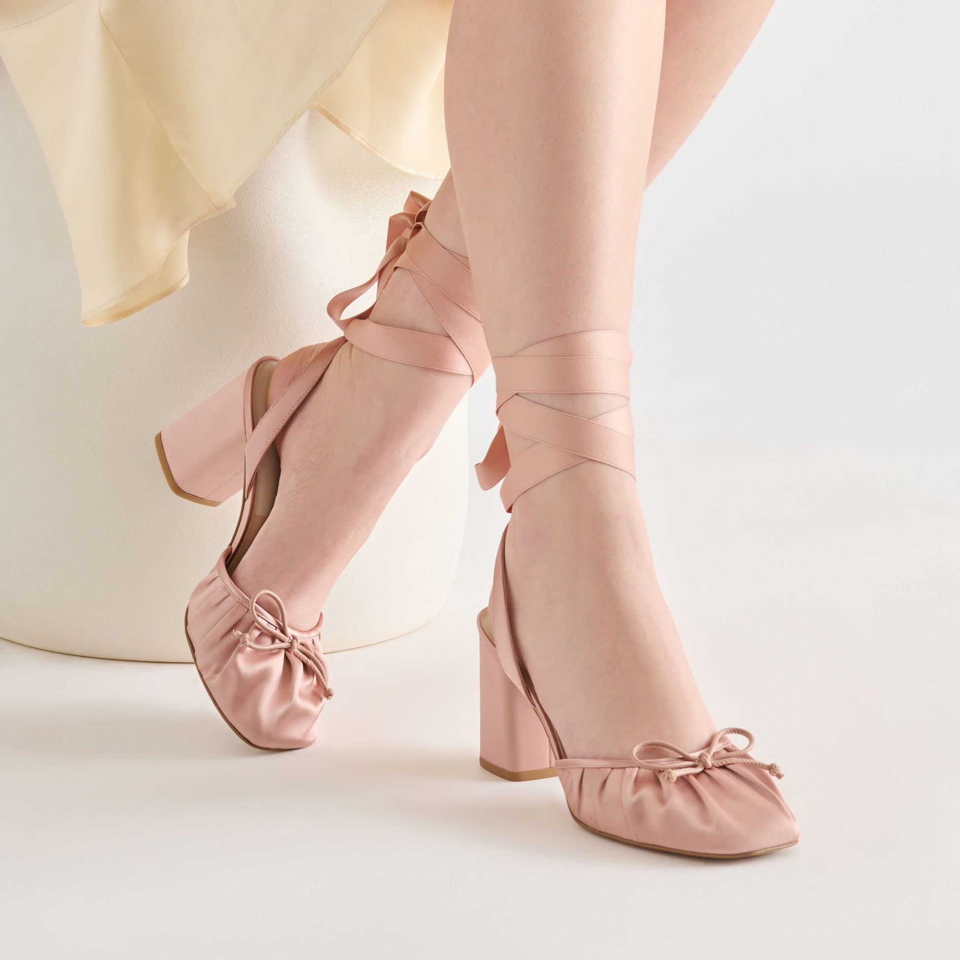 Dolce Vita Tisha Lt Blush Satin Heels