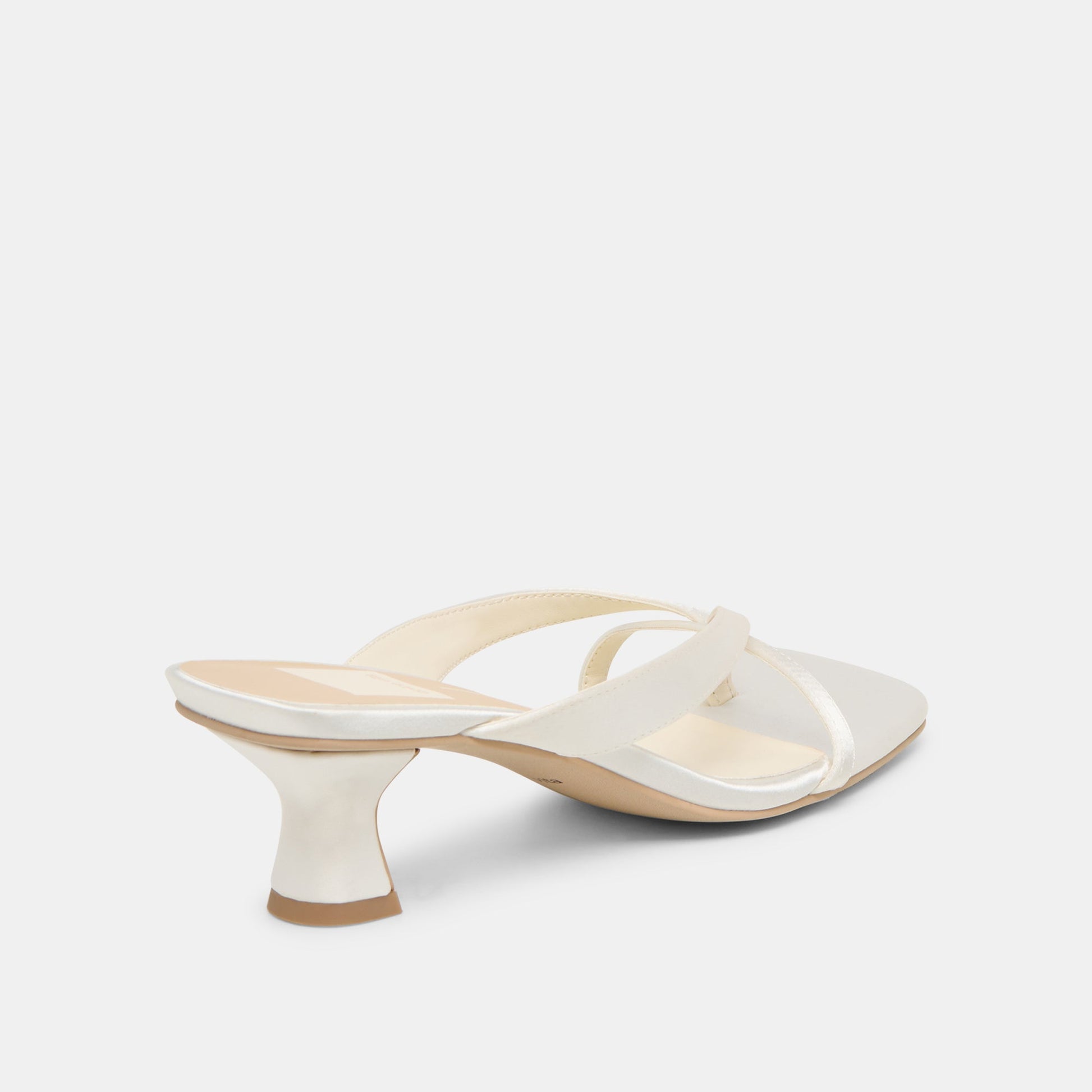 Dolce Vita Brevel Wide True White Satin Heels