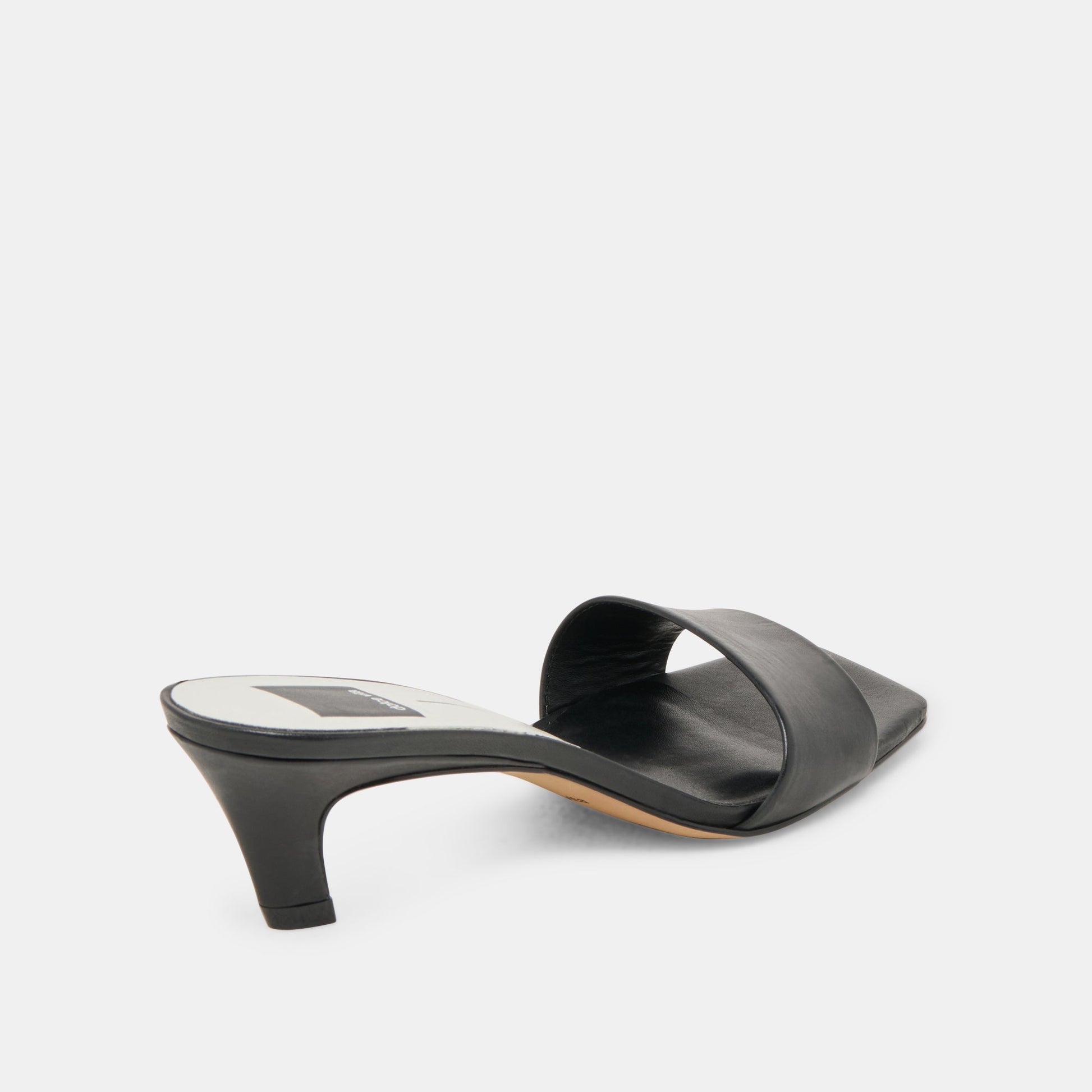Dolce Vita Rexa Wide Black Leather Heels