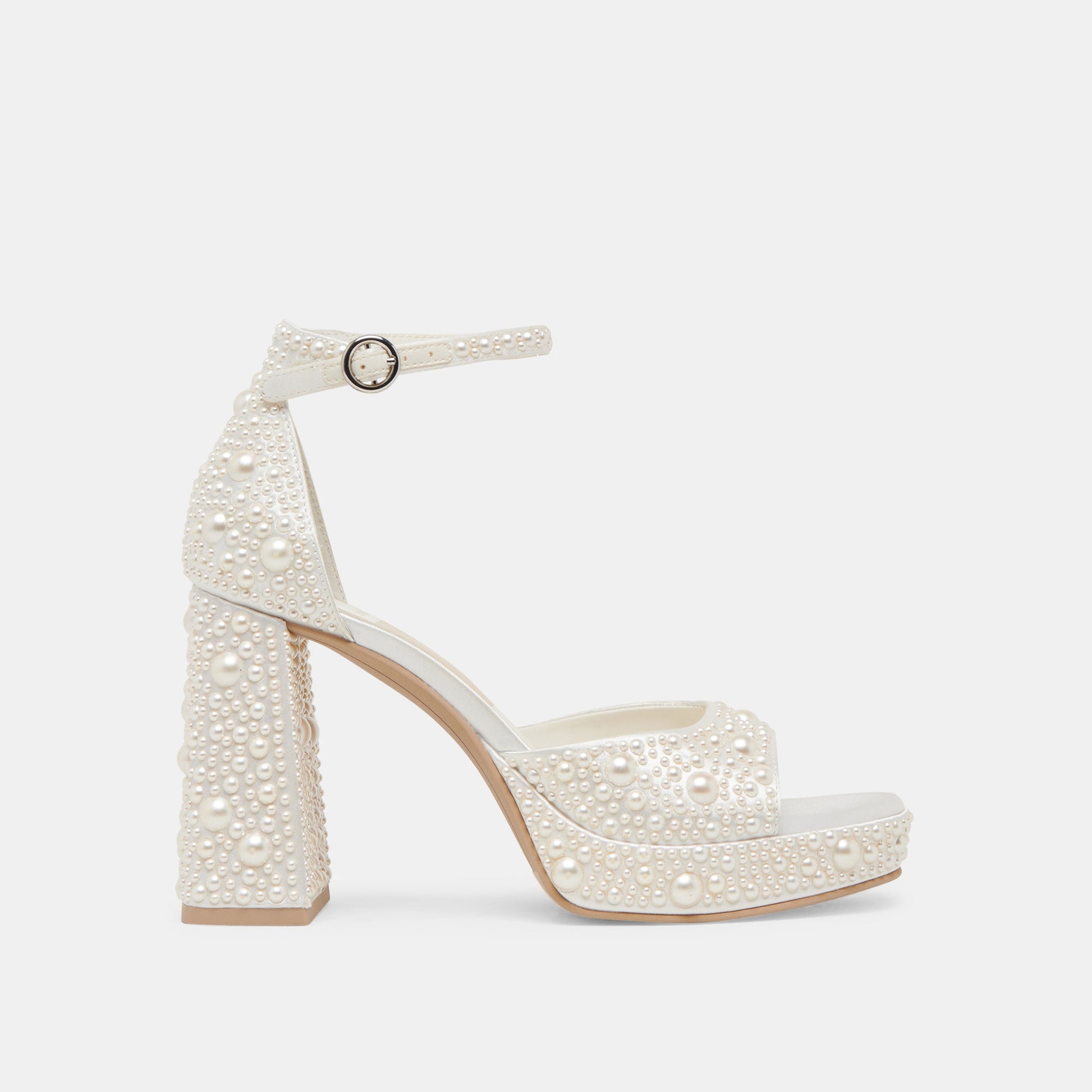 Dolce Vita PANDRO PEARL HEELS TRUE WHITE SATIN
 – Dolce Vita