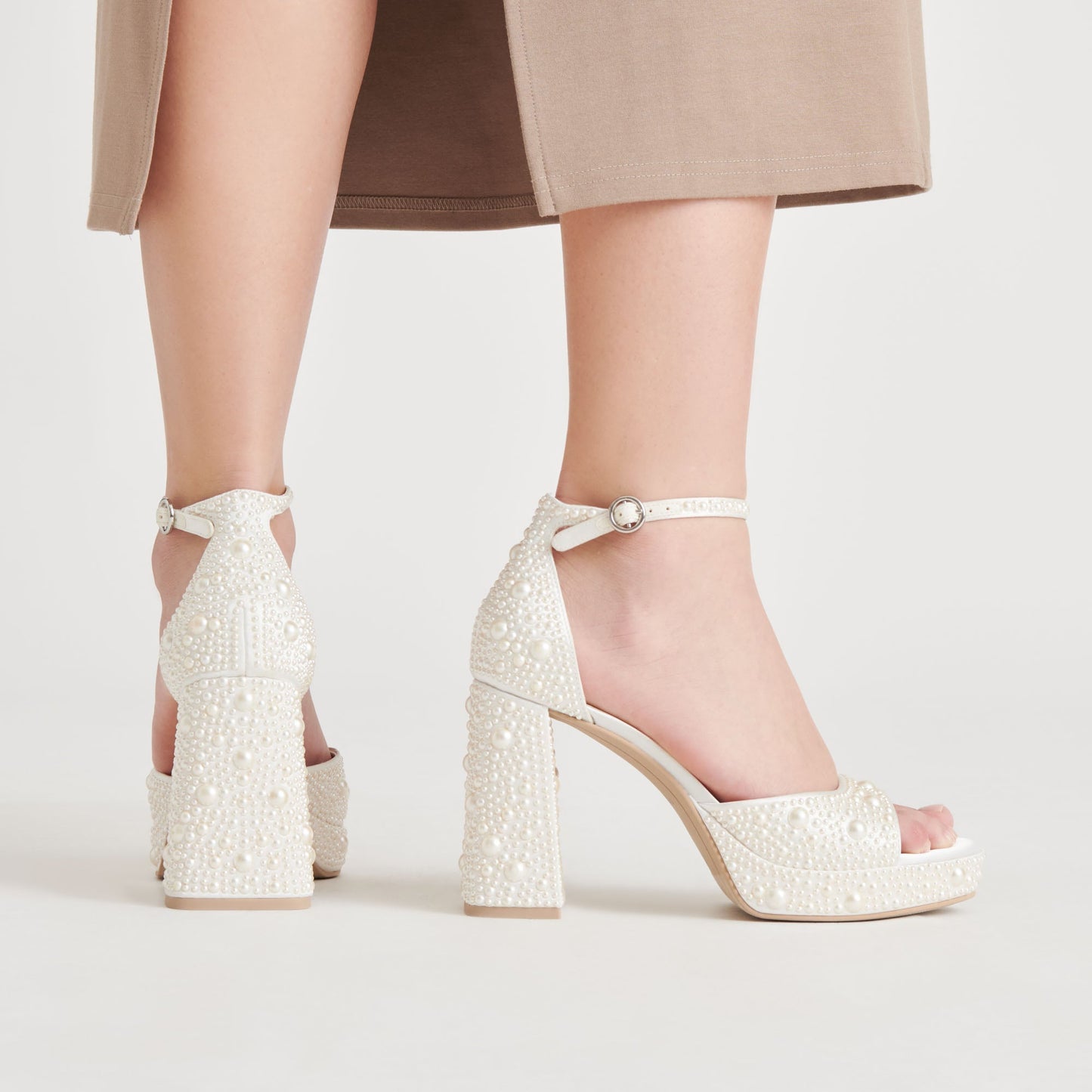 Dolce Vita PANDRO PEARL HEELS TRUE WHITE SATIN
 – Dolce Vita