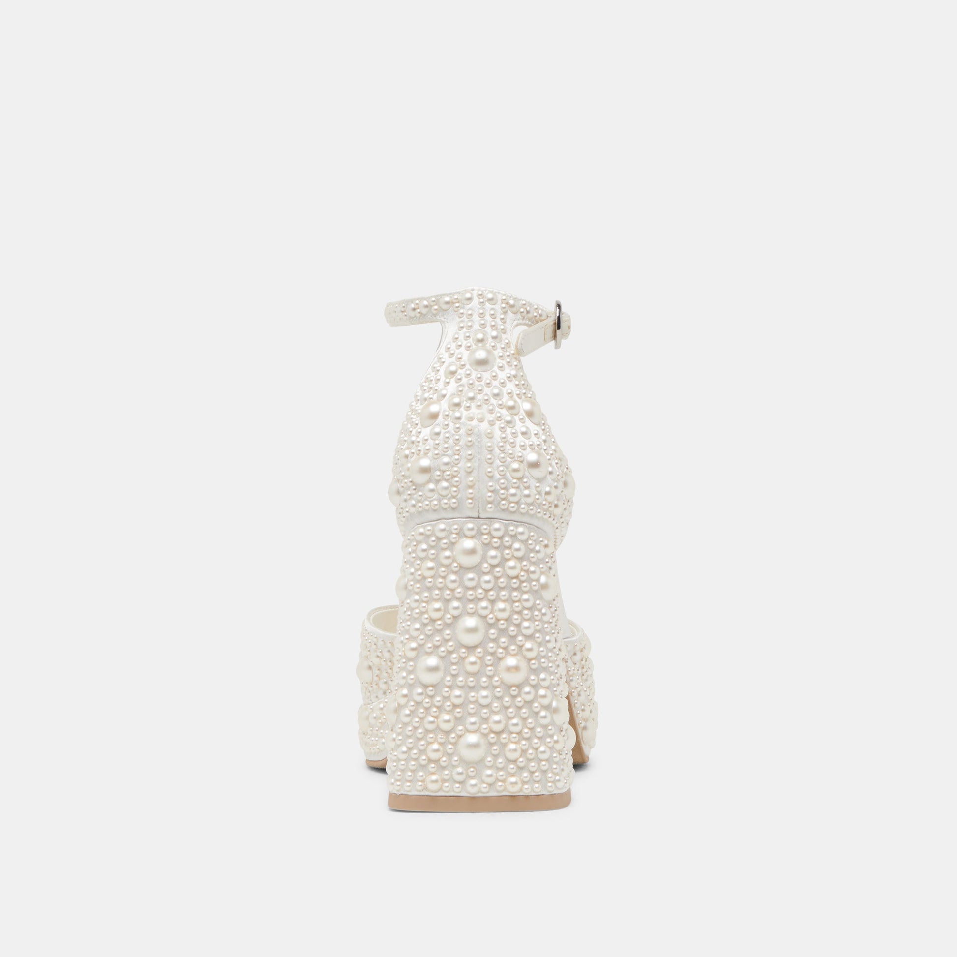 Dolce Vita PANDRO PEARL WIDE HEELS TRUE WHITE SATIN
 – Dolce Vita